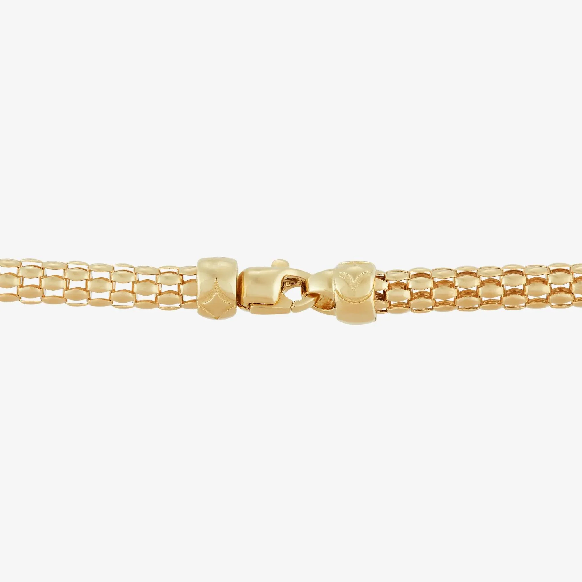Hollow Popcorn Chain 14K Yellow Gold Necklace Size 18" - Image 2
