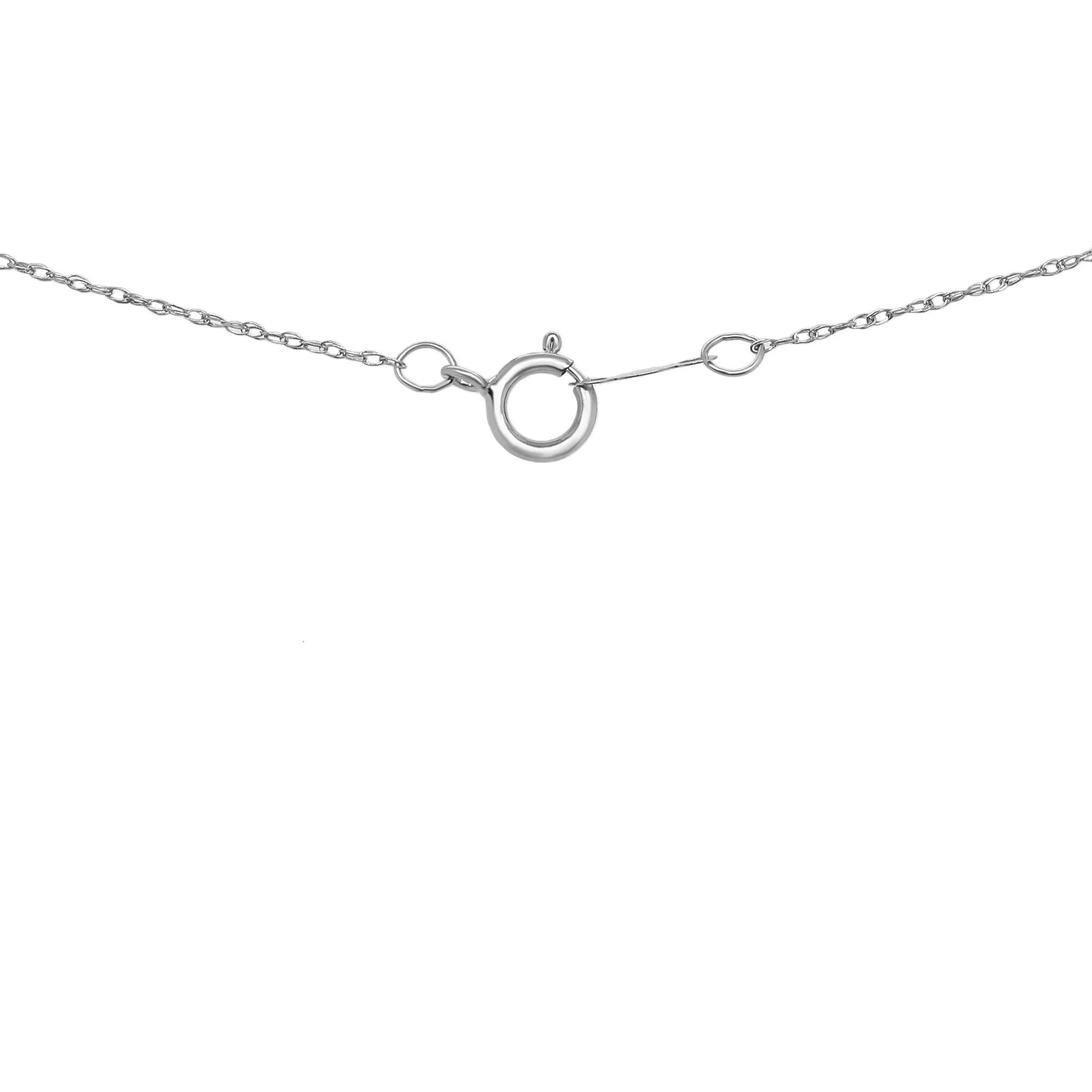 Tanzanite and Diamond Pendant Necklace .925 Sterling Silver White Size 18" - Image 4