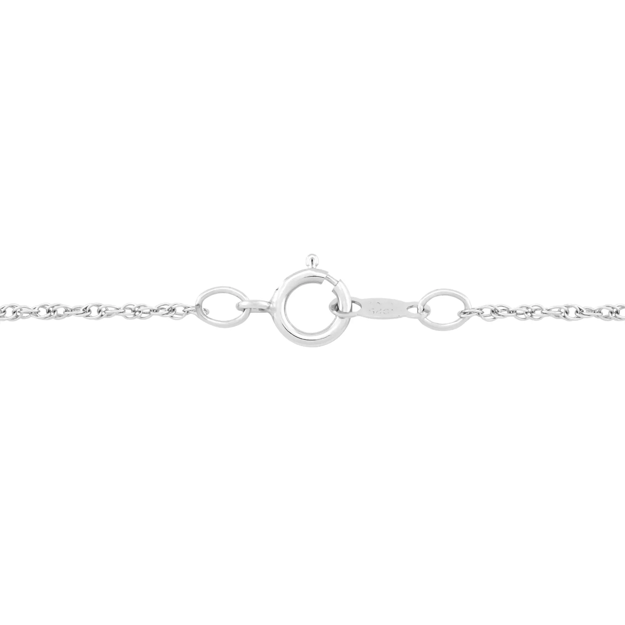 I Am Blessed to Have You Citrine and Lab-Created White Sapphire Cross Pendant Necklace .925 Sterling Silver Size 20" - Image 3