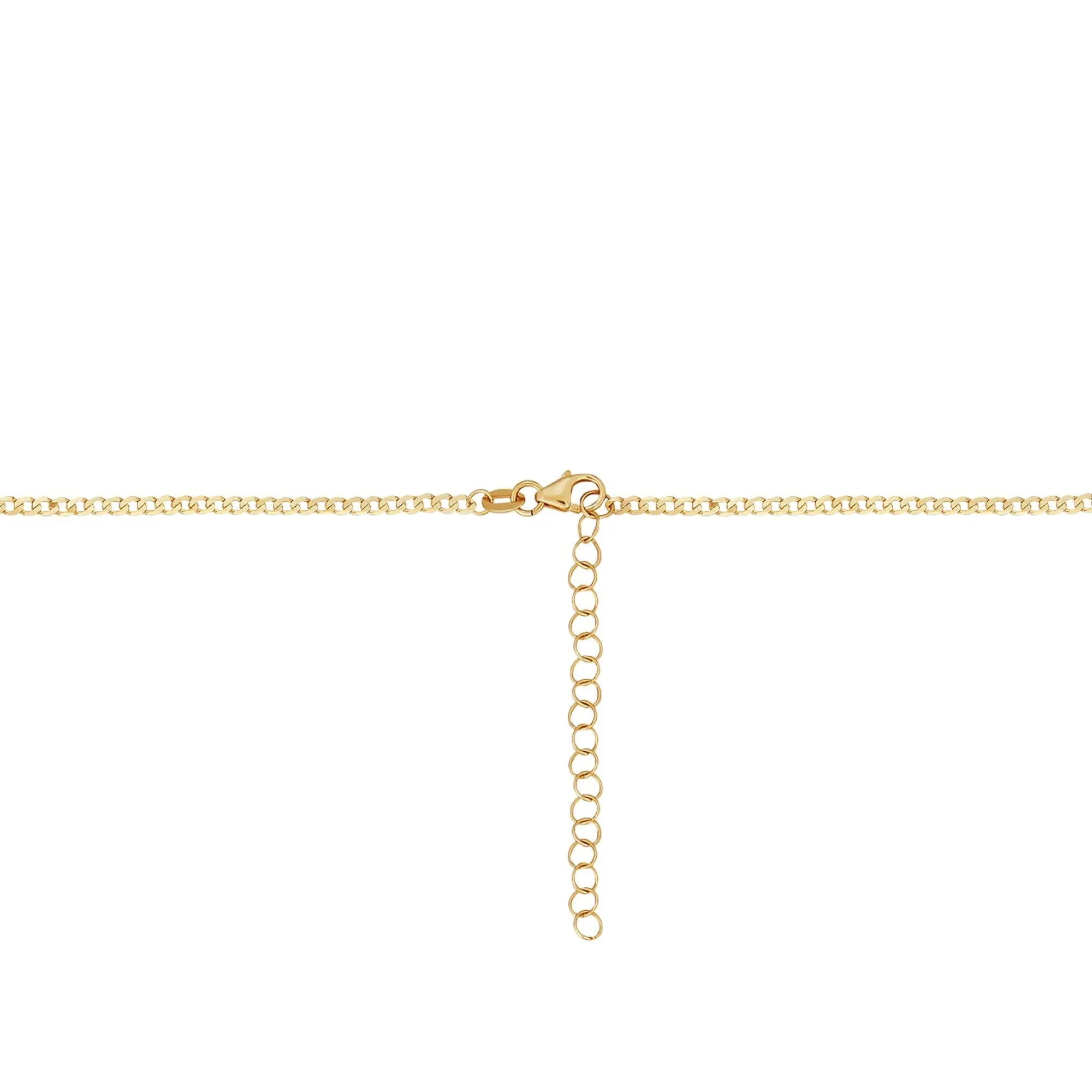 Love Curb Chain Necklace 10K Yellow Gold Size 16" - Image 3