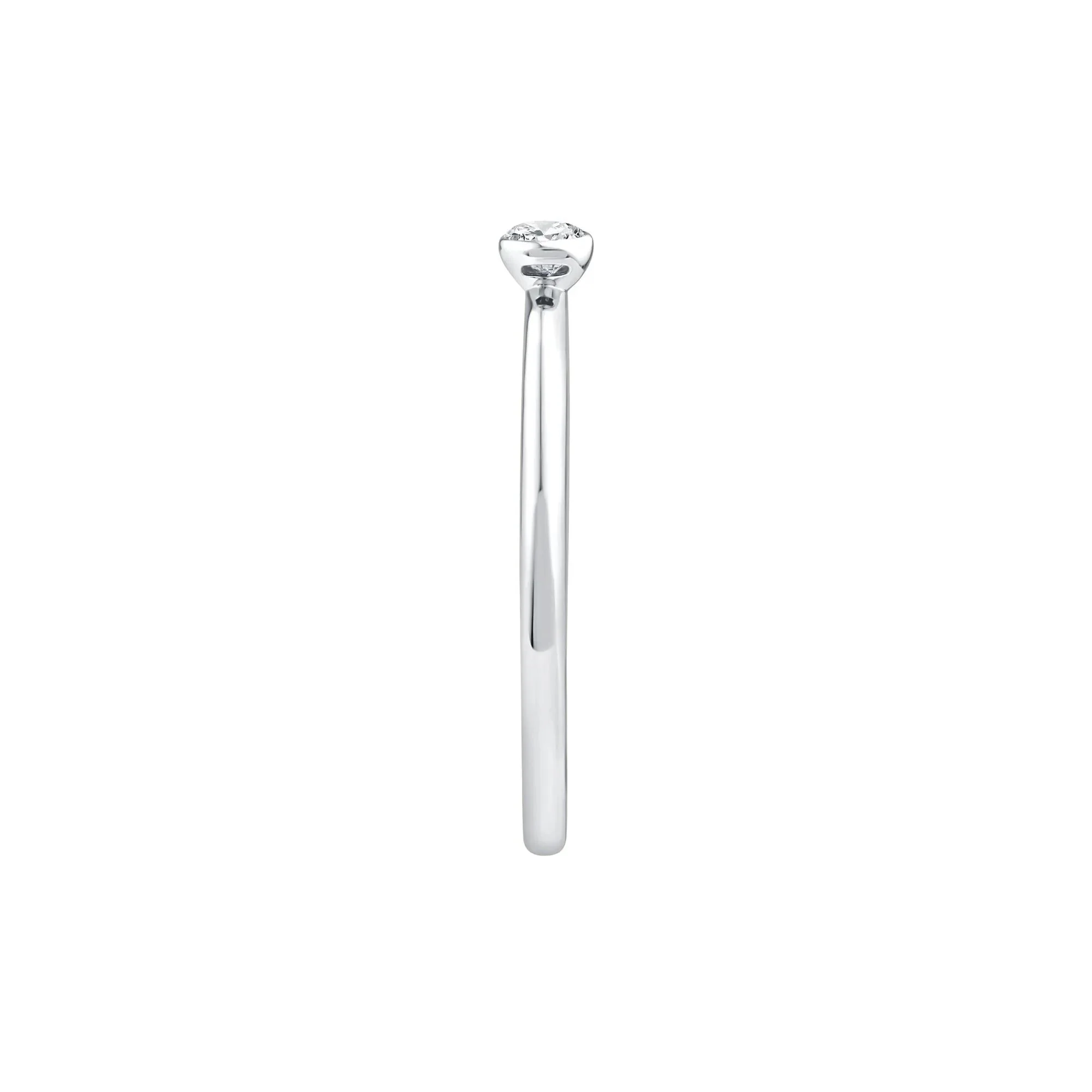 1/10 CT. Tw. Diamond Ring 10K White Gold Round Brilliant Cut Size 7 1mm - Image 3