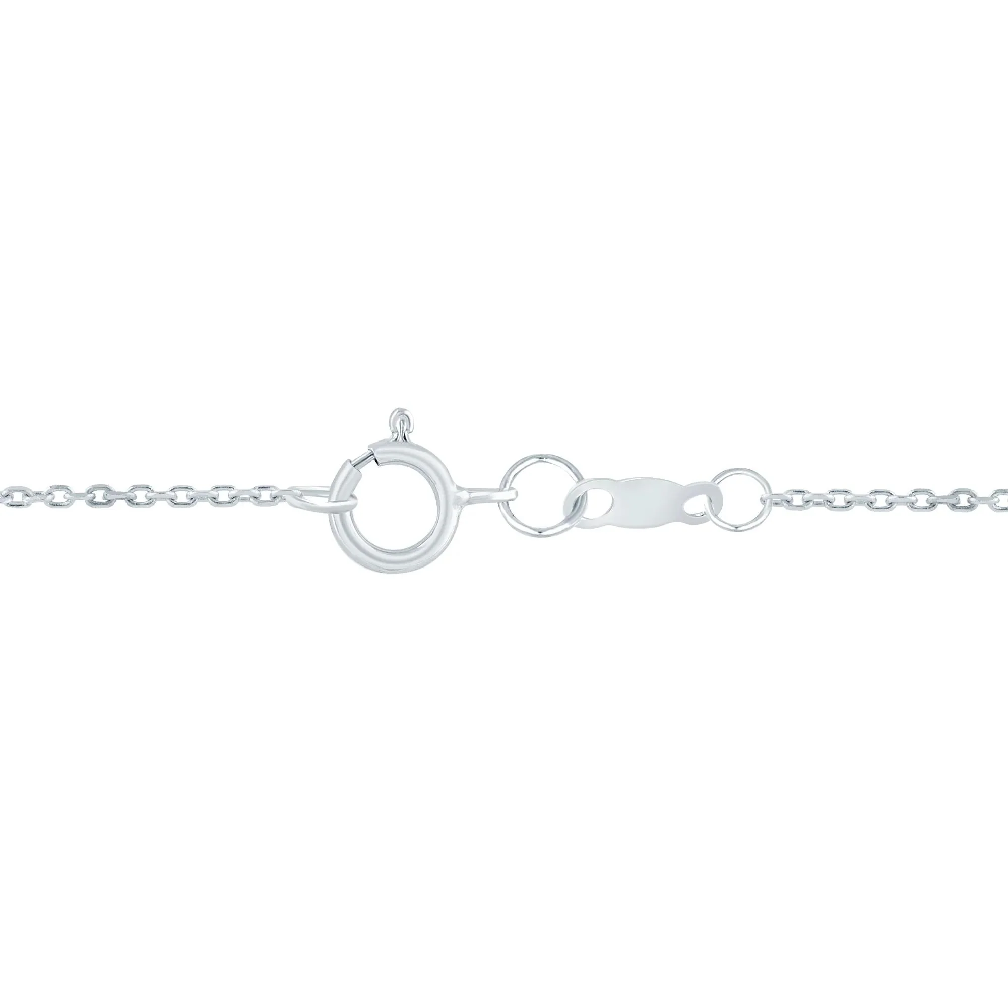 5/8 CT. Tw. Lab Grown Blue and White Diamond Drop Pendant Necklace 14K White Gold Size 18" - Image 3