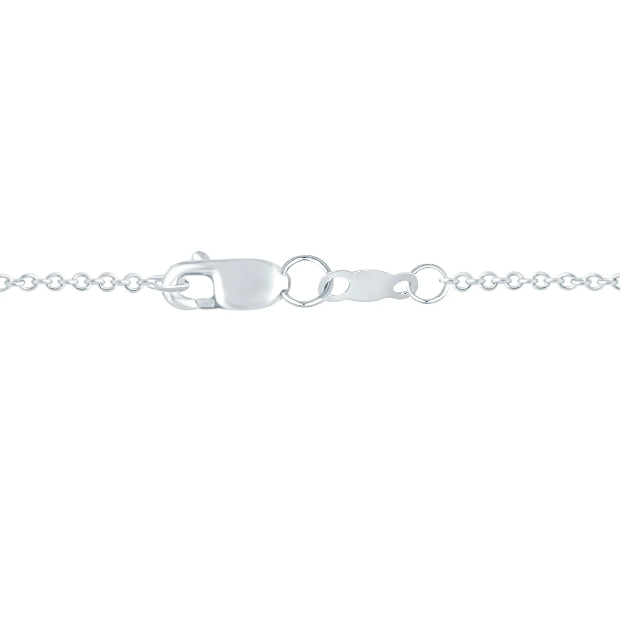 1/7 CT. Tw. Lab Grown Blue and White Diamond Halo Pendant Necklace 14K White Gold Size 17" - Image 3
