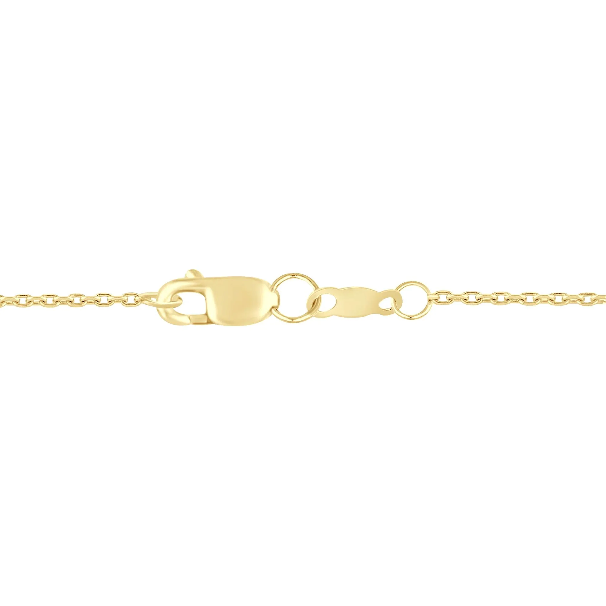 1 CT. Tw. Lab Grown Blue Diamond Drop Necklace 14K Yellow Gold Size 18" - Image 3