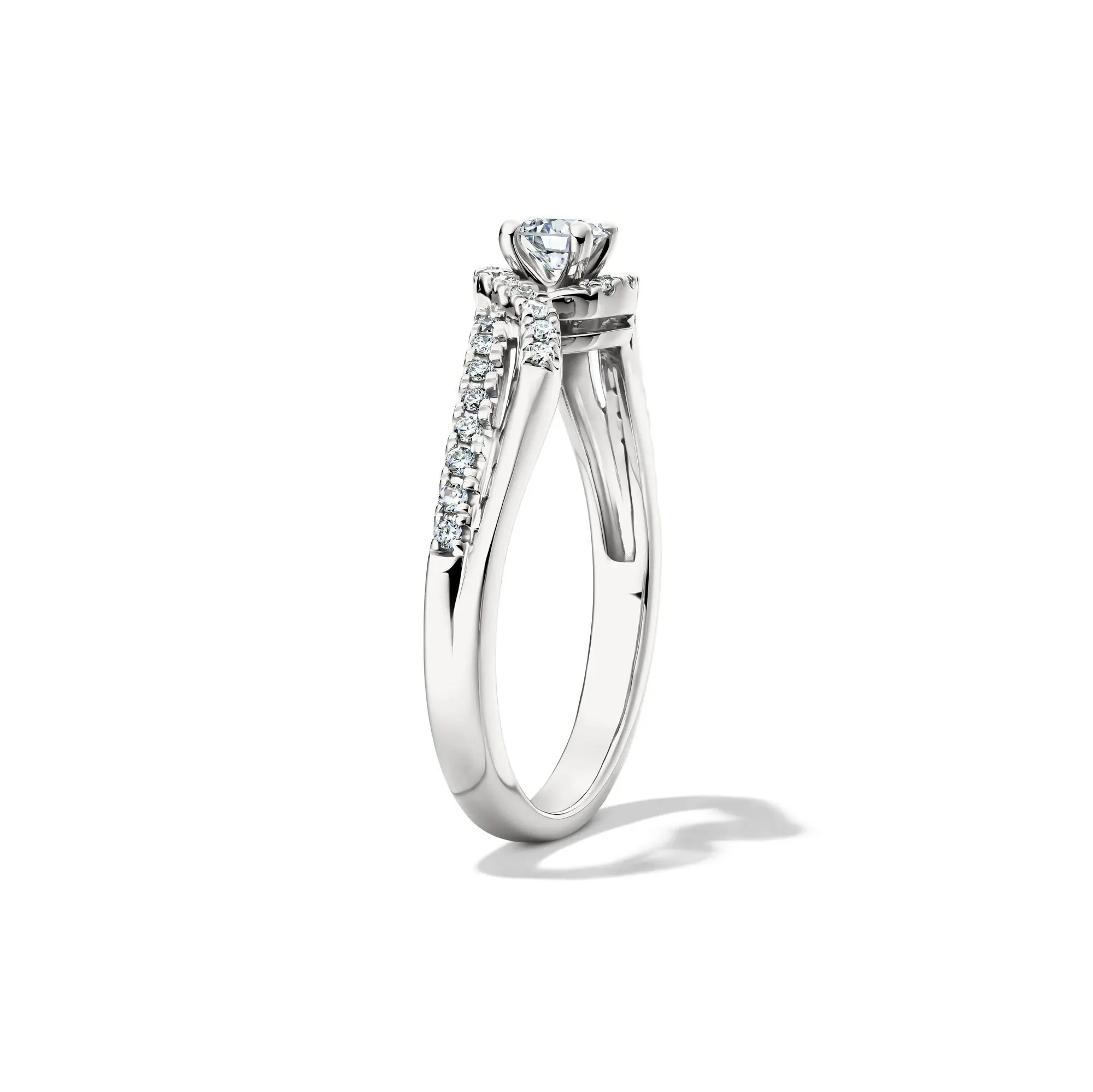 3/8 CT. Tw. Lab Grown Diamond Promise Ring .925 Sterling Silver White Size 6 2mm - Image 2