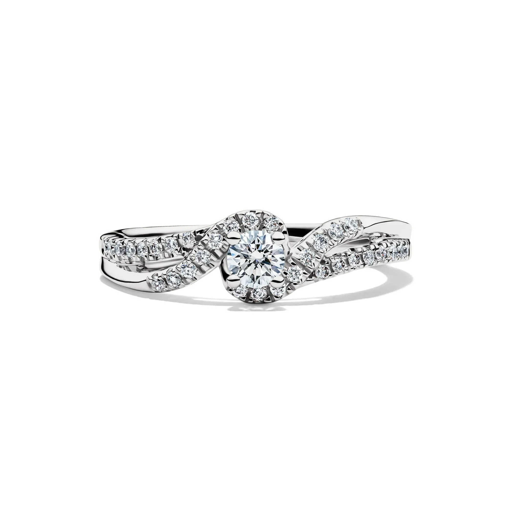 3/8 CT. Tw. Lab Grown Diamond Promise Ring .925 Sterling Silver White Size 6.5 2mm