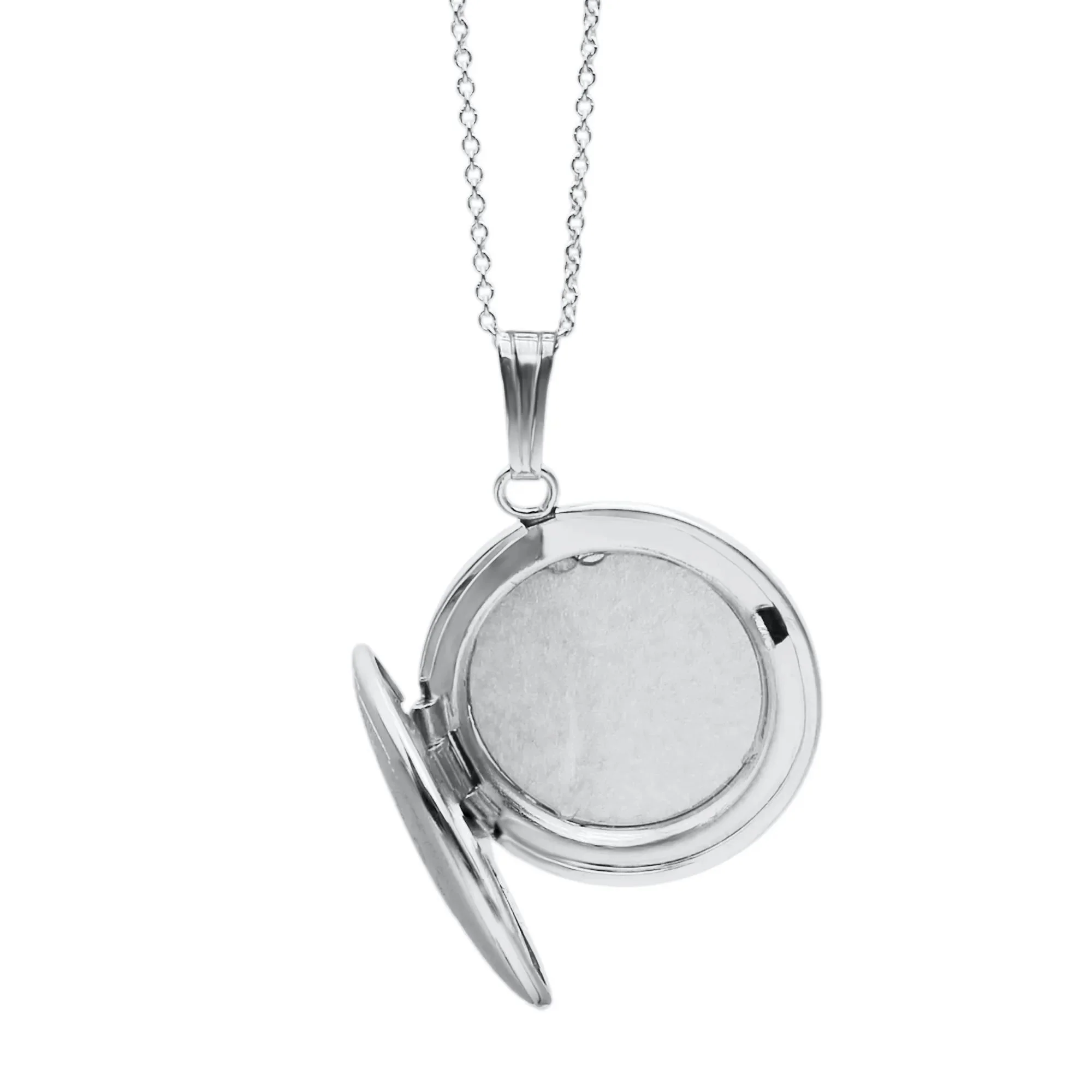 Tree of Life Locket Necklace .925 Sterling Silver White Size 18" - Image 3