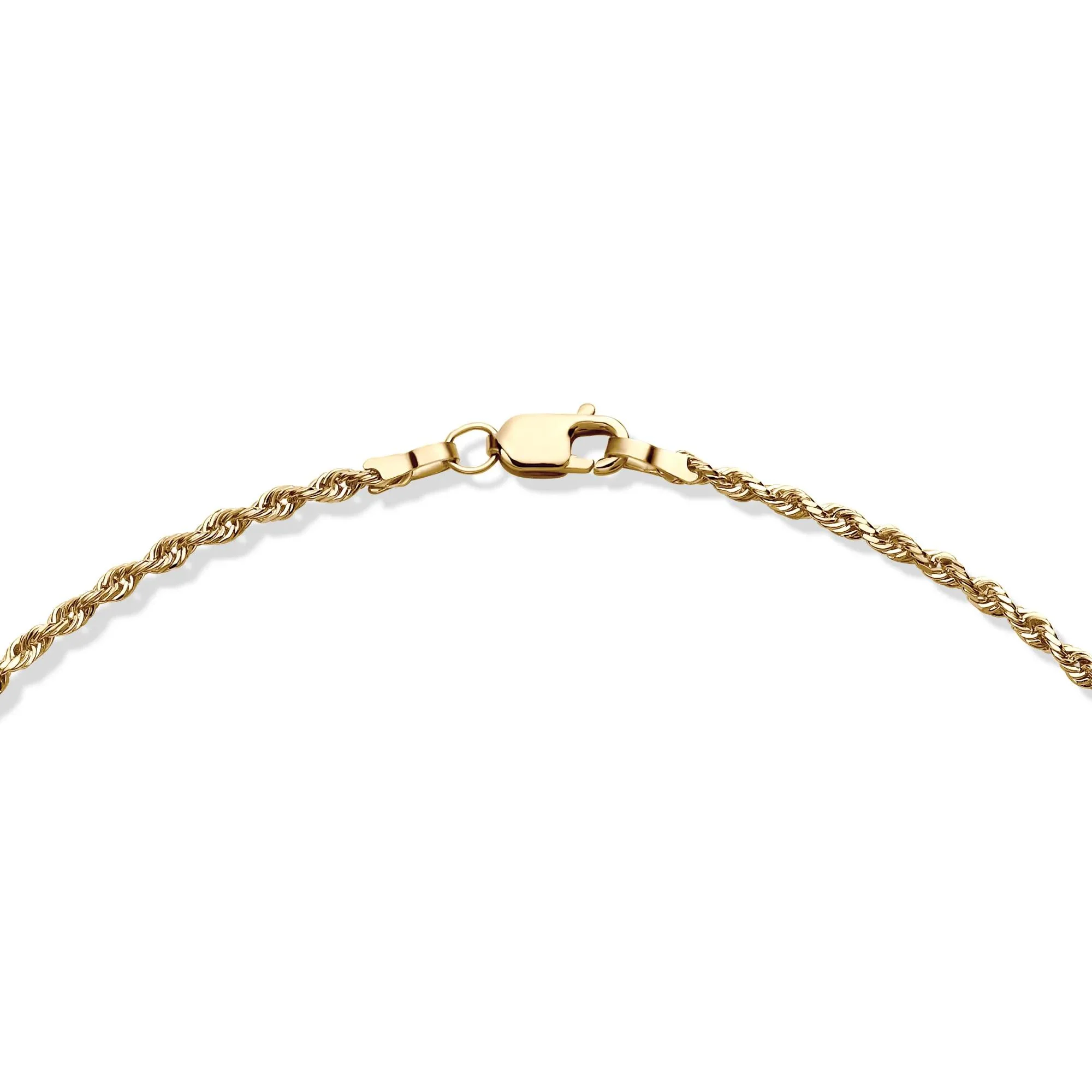Solid Rope Chain 14K Yellow Gold Necklace Size 16" - Image 3