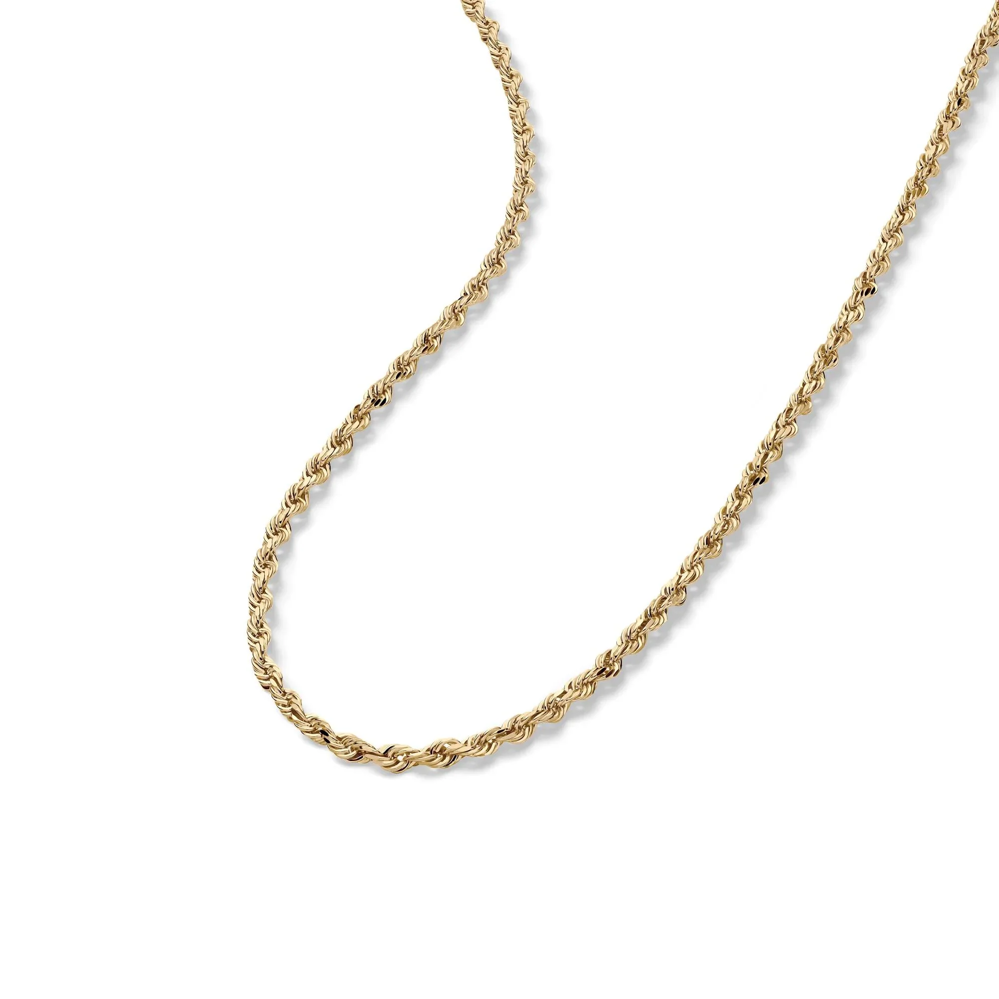 Solid Rope Chain 14K Yellow Gold Necklace Size 18" - Image 4