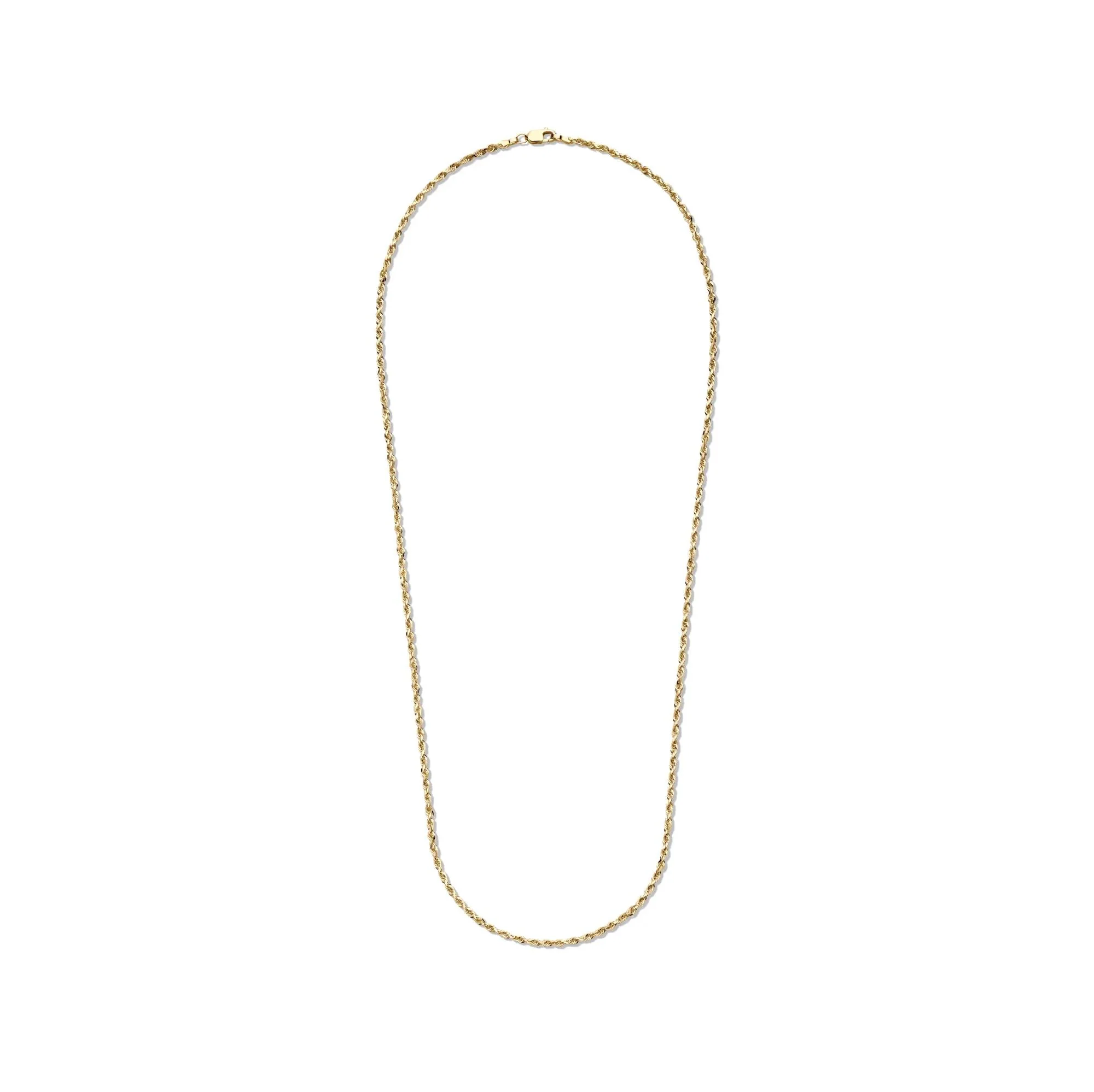 Solid Rope Chain 14K Yellow Gold Necklace Size 20" - Image 2