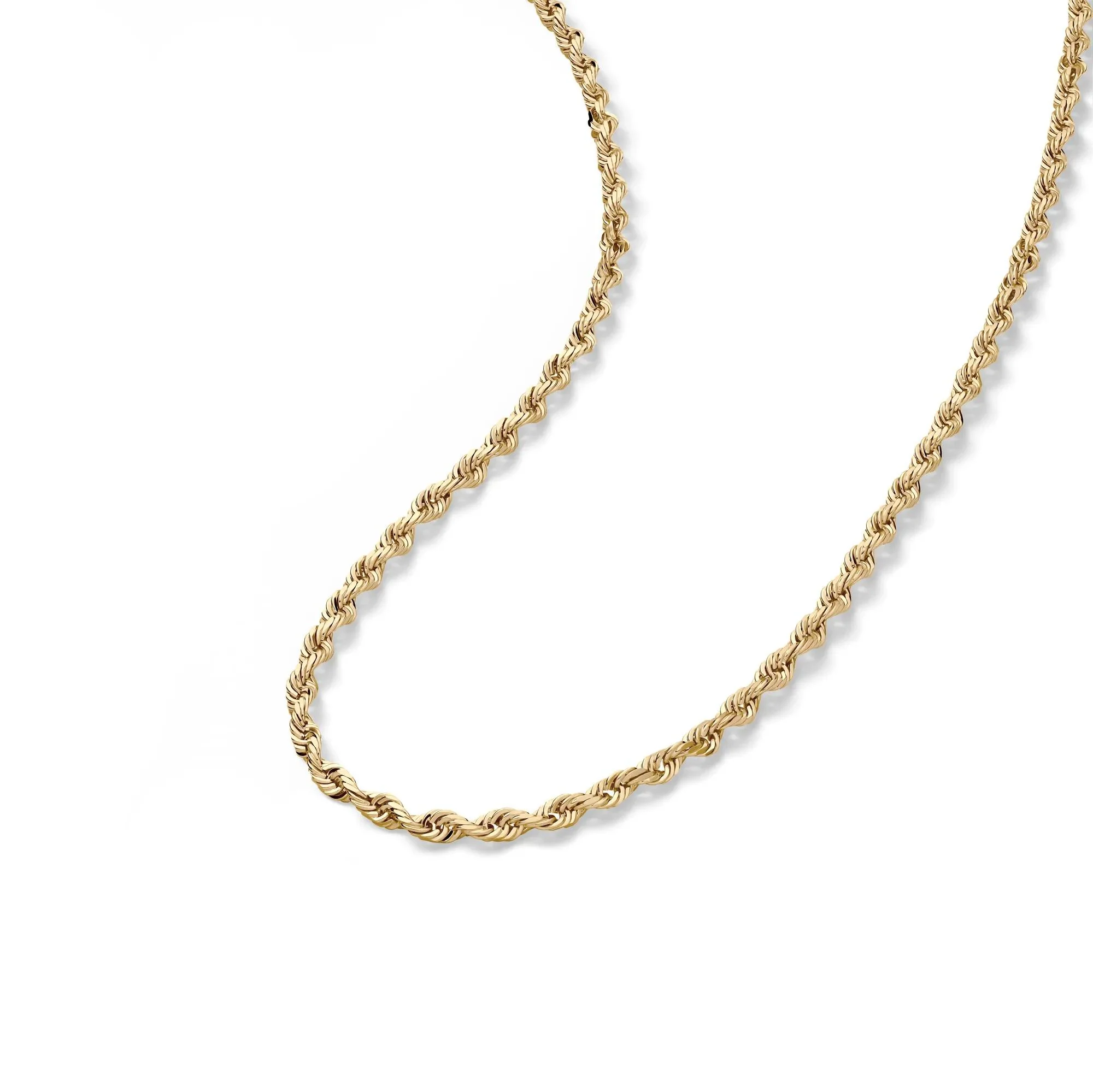 Solid Rope Chain 14K Yellow Gold Necklace Size 20" - Image 4