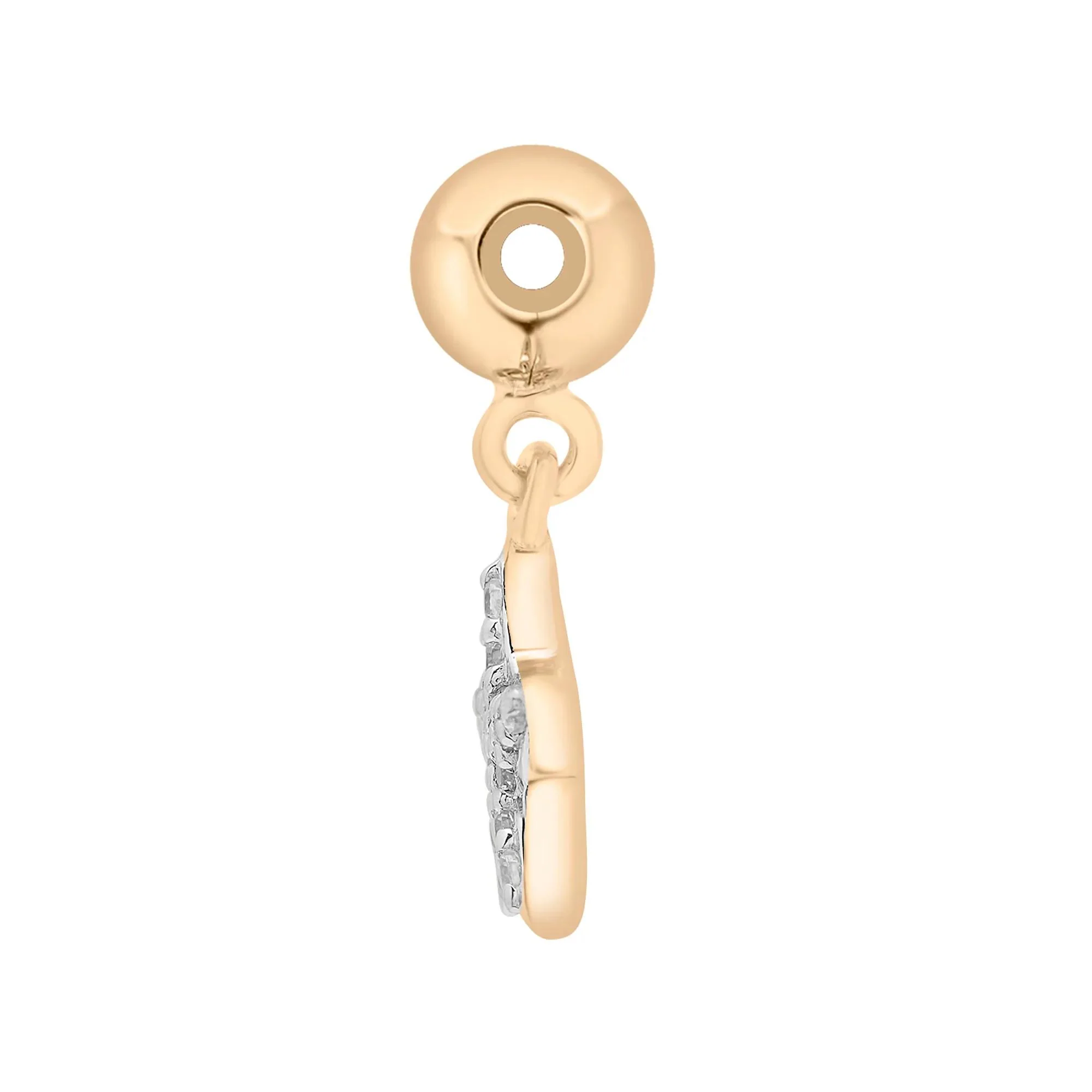 Diamond Accent Star Bead Charm Vermeil Yellow Size 13.00mm - Image 6