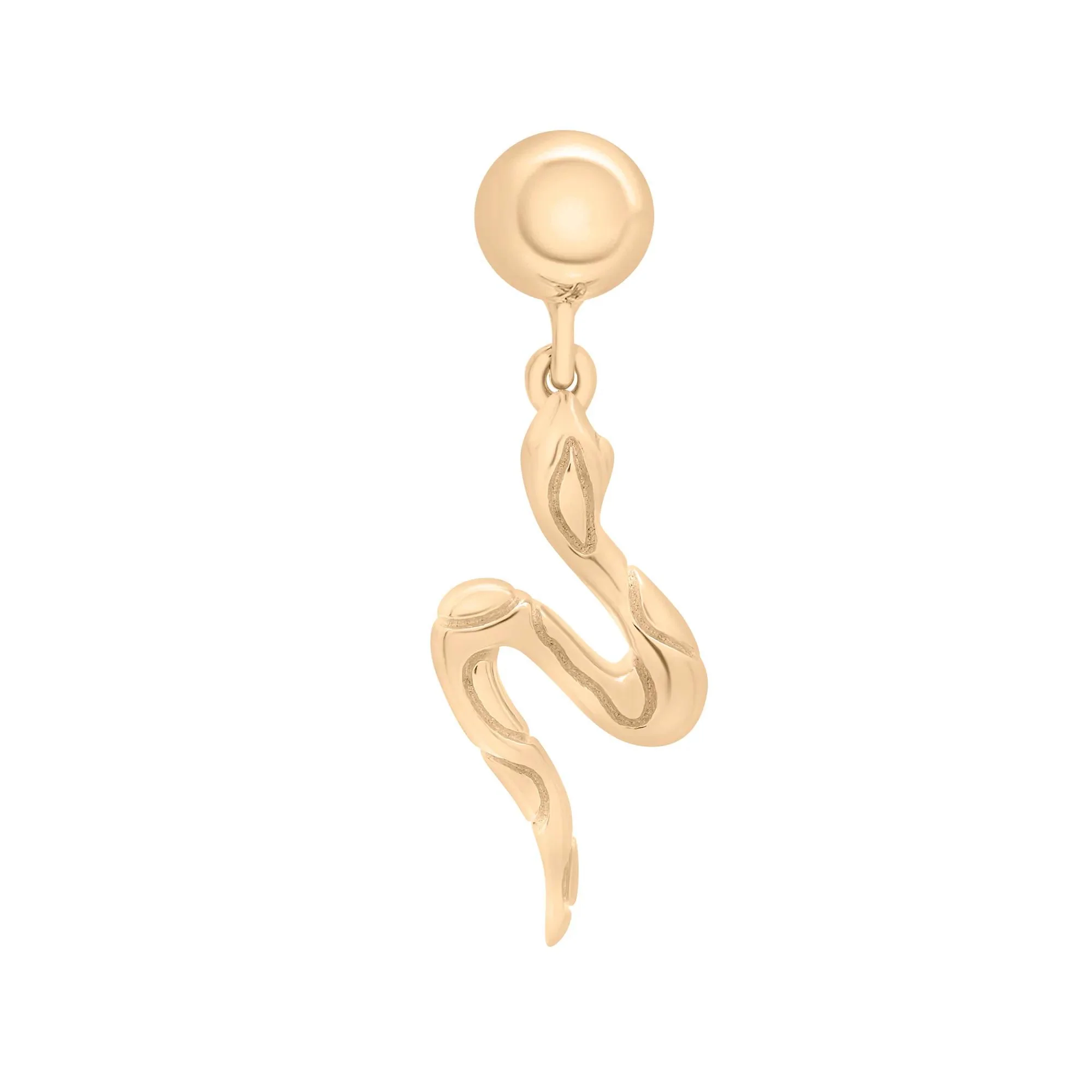 Snake Bead Charm Vermeil Yellow Size 19.00mm - Image 5