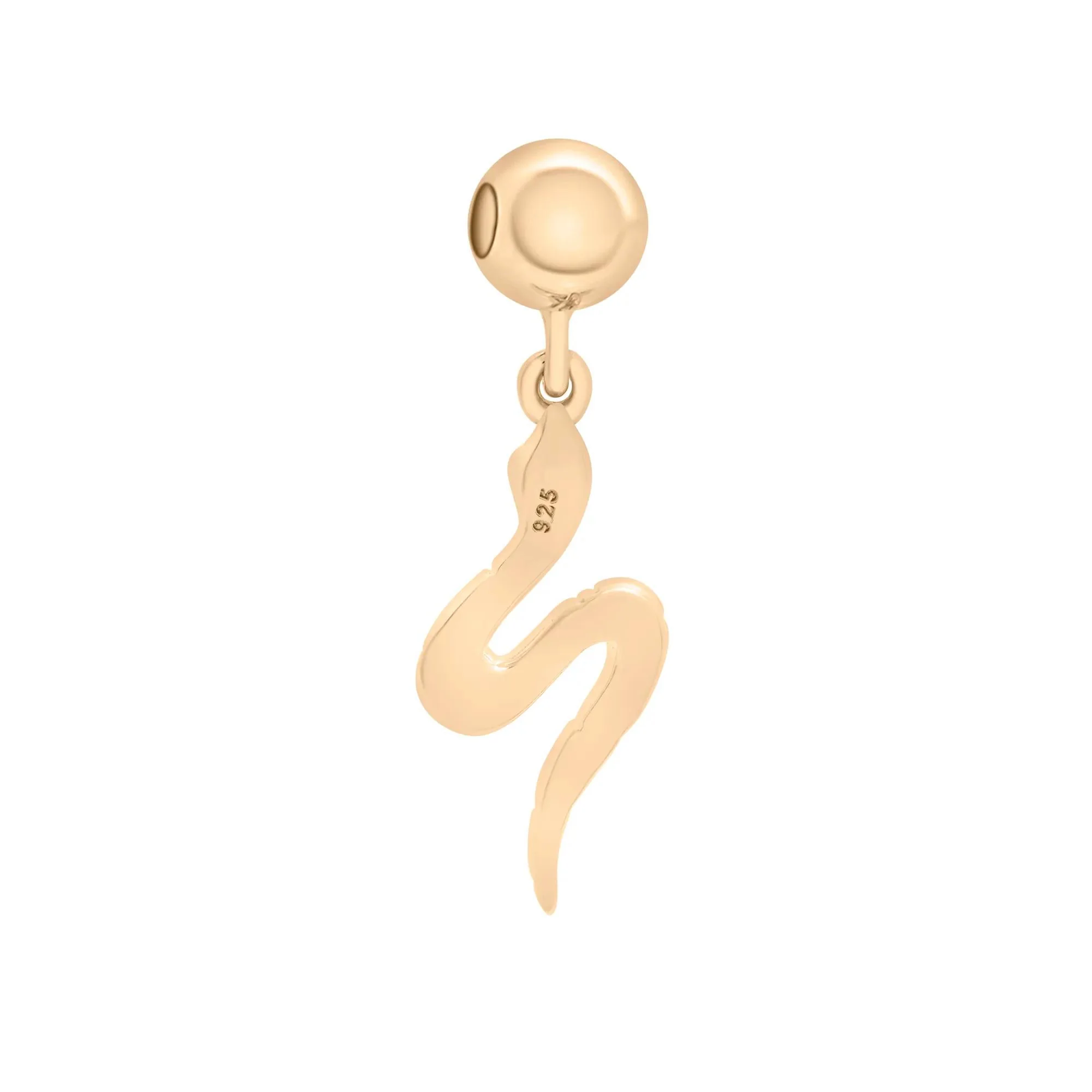Snake Bead Charm Vermeil Yellow Size 19.00mm - Image 7
