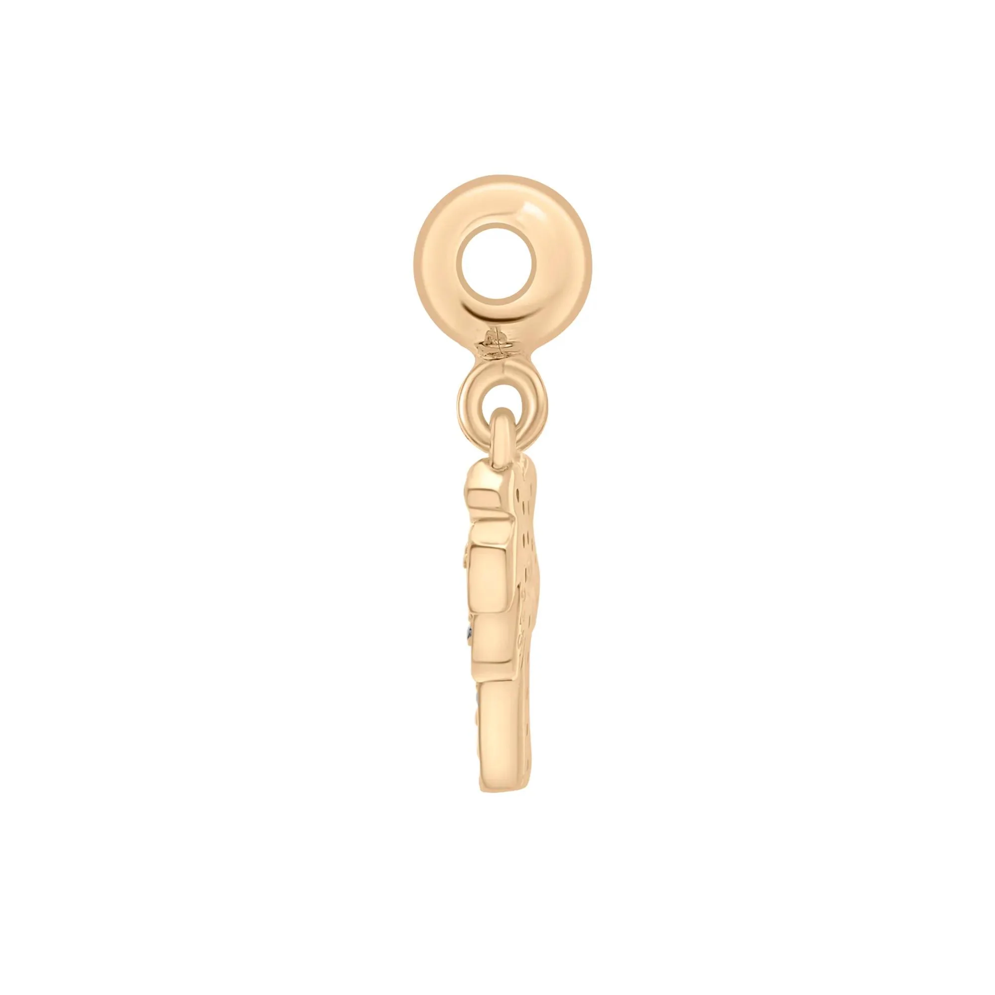 Diamond Accent Palm Tree Bead Charm Vermeil Yellow Size 13.50mm - Image 6