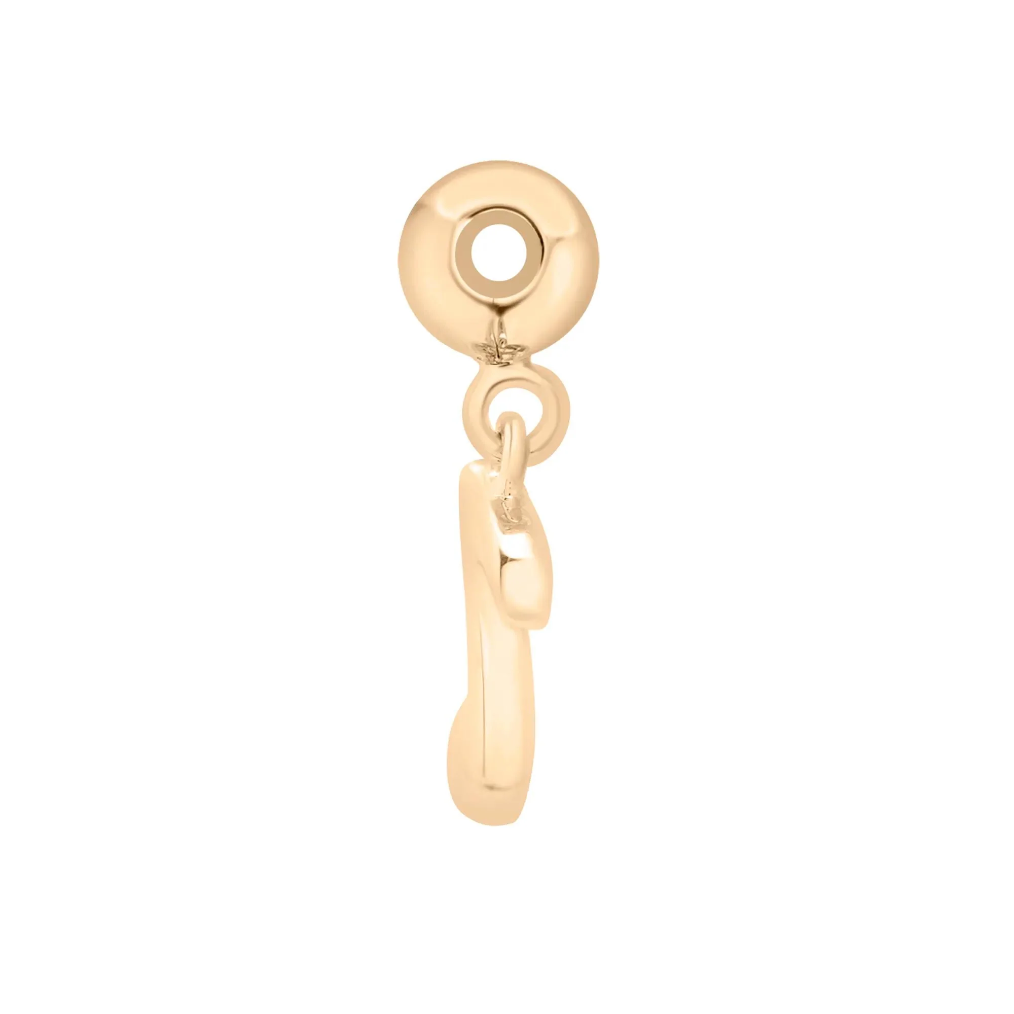 Music Note Bead Charm Vermeil Yellow Size 15.00mm - Image 6