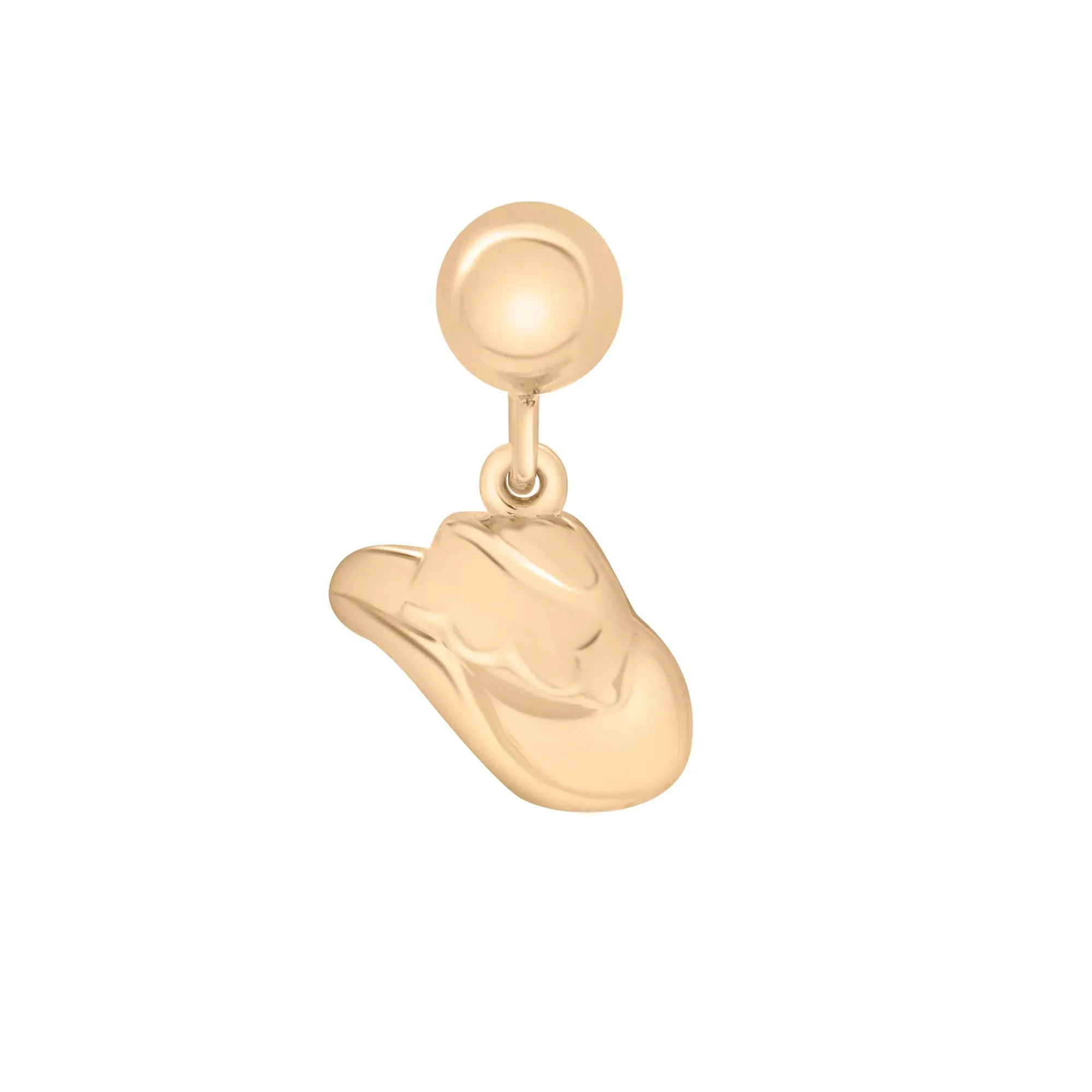 Cowboy Hat Bead Charm Vermeil Yellow Size 10.50mm - Image 5