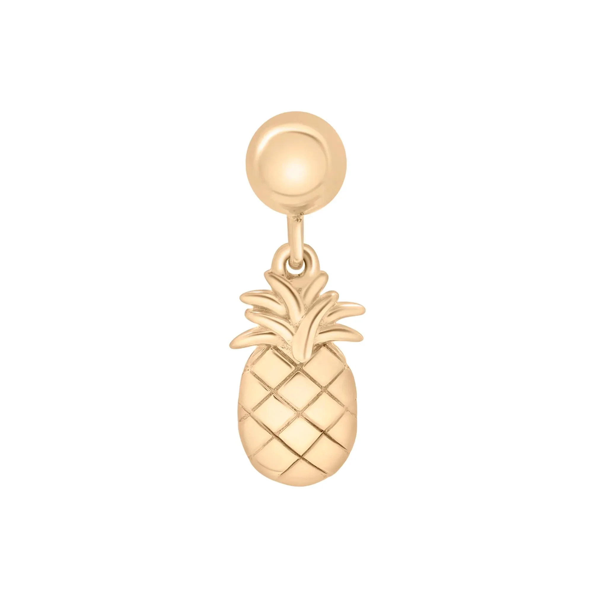 Pineapple Bead Charm Vermeil Yellow Size 13.50mm - Image 5