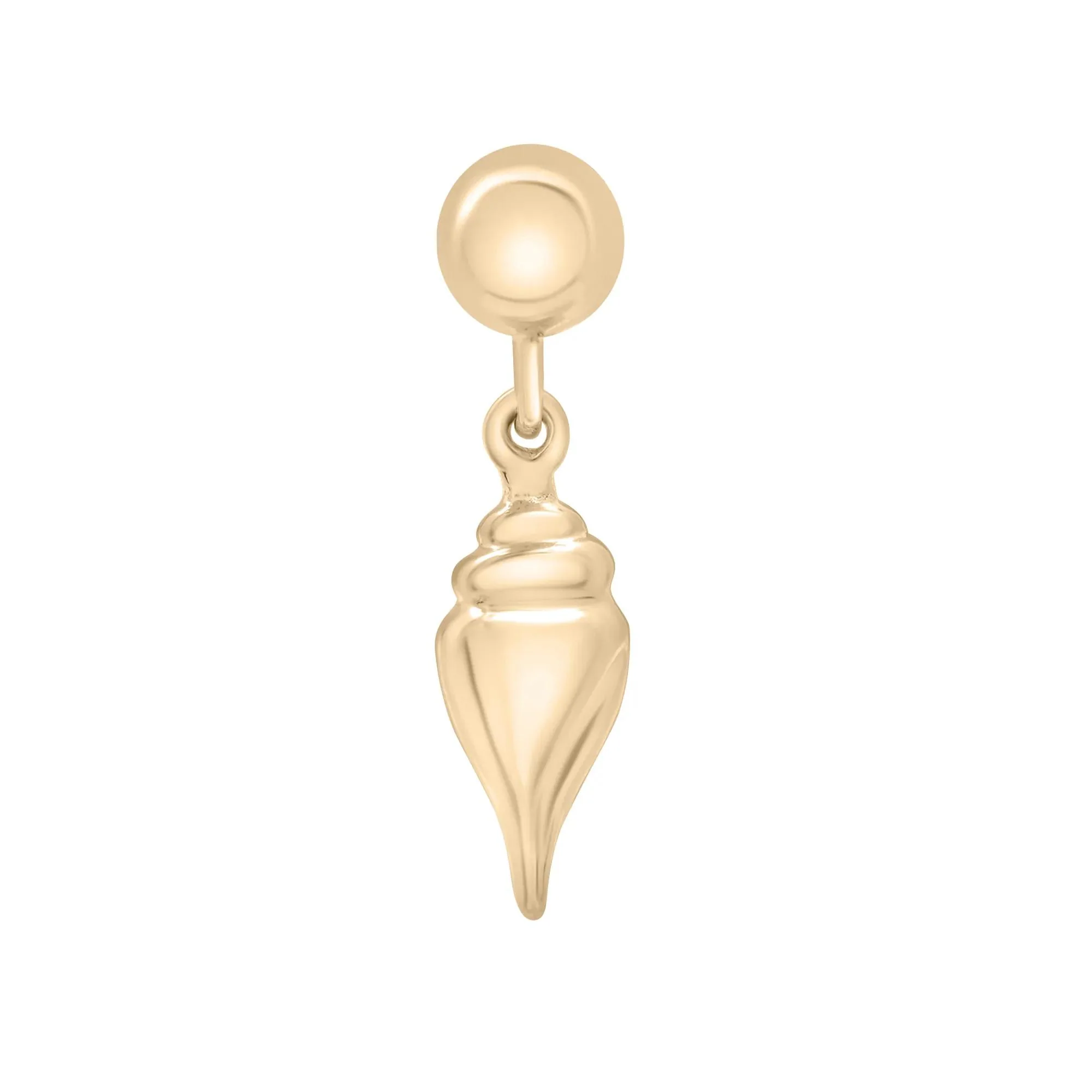 Conch Shell Bead Charm Vermeil Yellow Size 15.00mm - Image 5