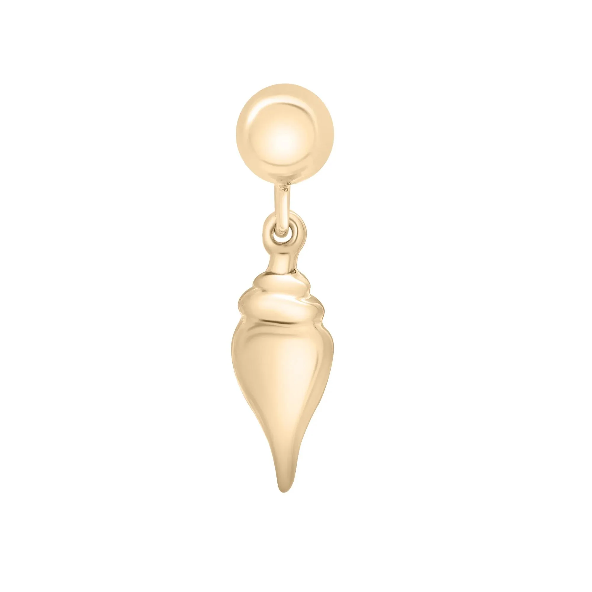 Conch Shell Bead Charm Vermeil Yellow Size 15.00mm - Image 7