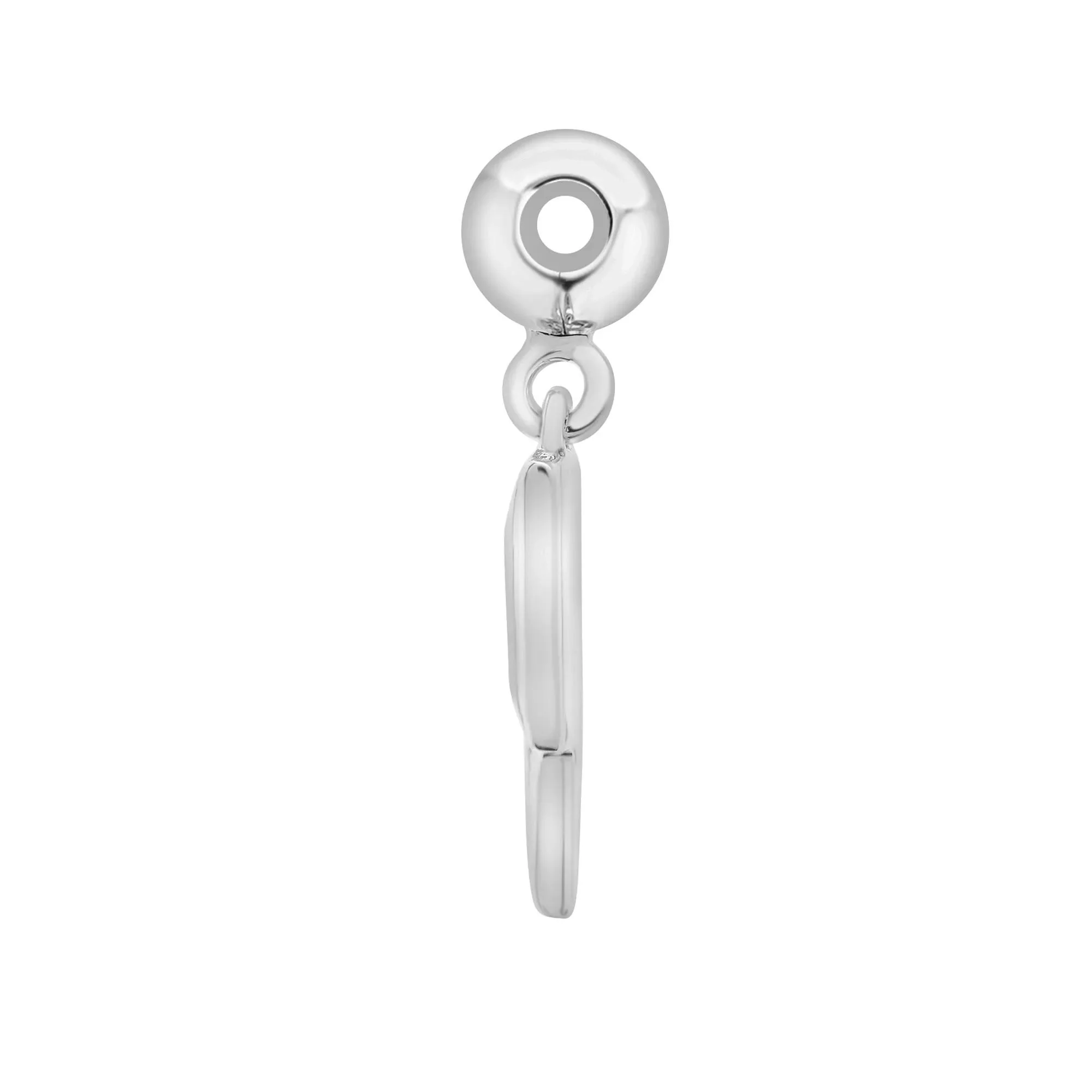 Lightning Bolt Bead Charm .925 Sterling Silver White Size 15.50mm - Image 6