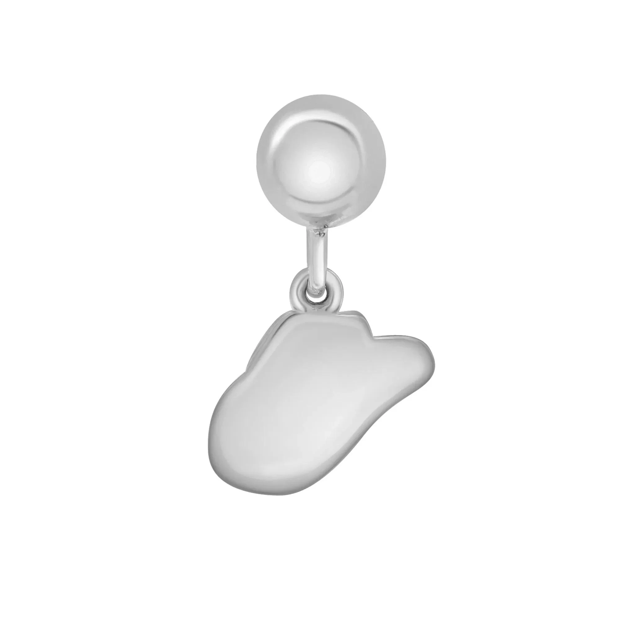 Cowboy Hat Bead Charm .925 Sterling Silver White Size 10.50mm - Image 7