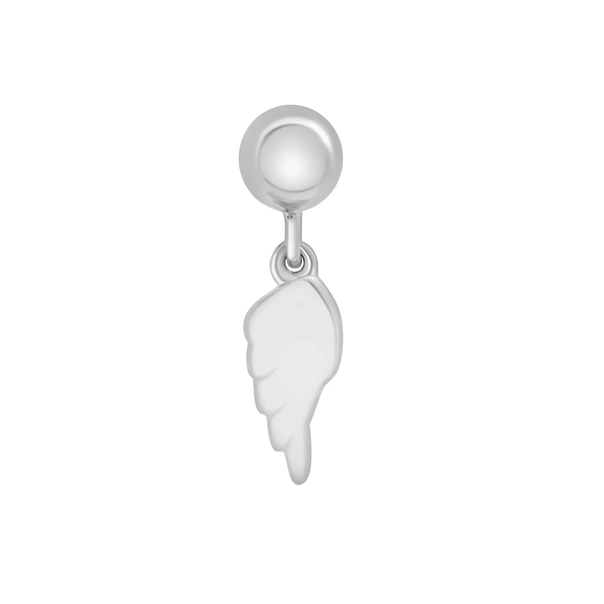 Angel Wing Bead Charm .925 Sterling Silver White Size 15.00mm - Image 7