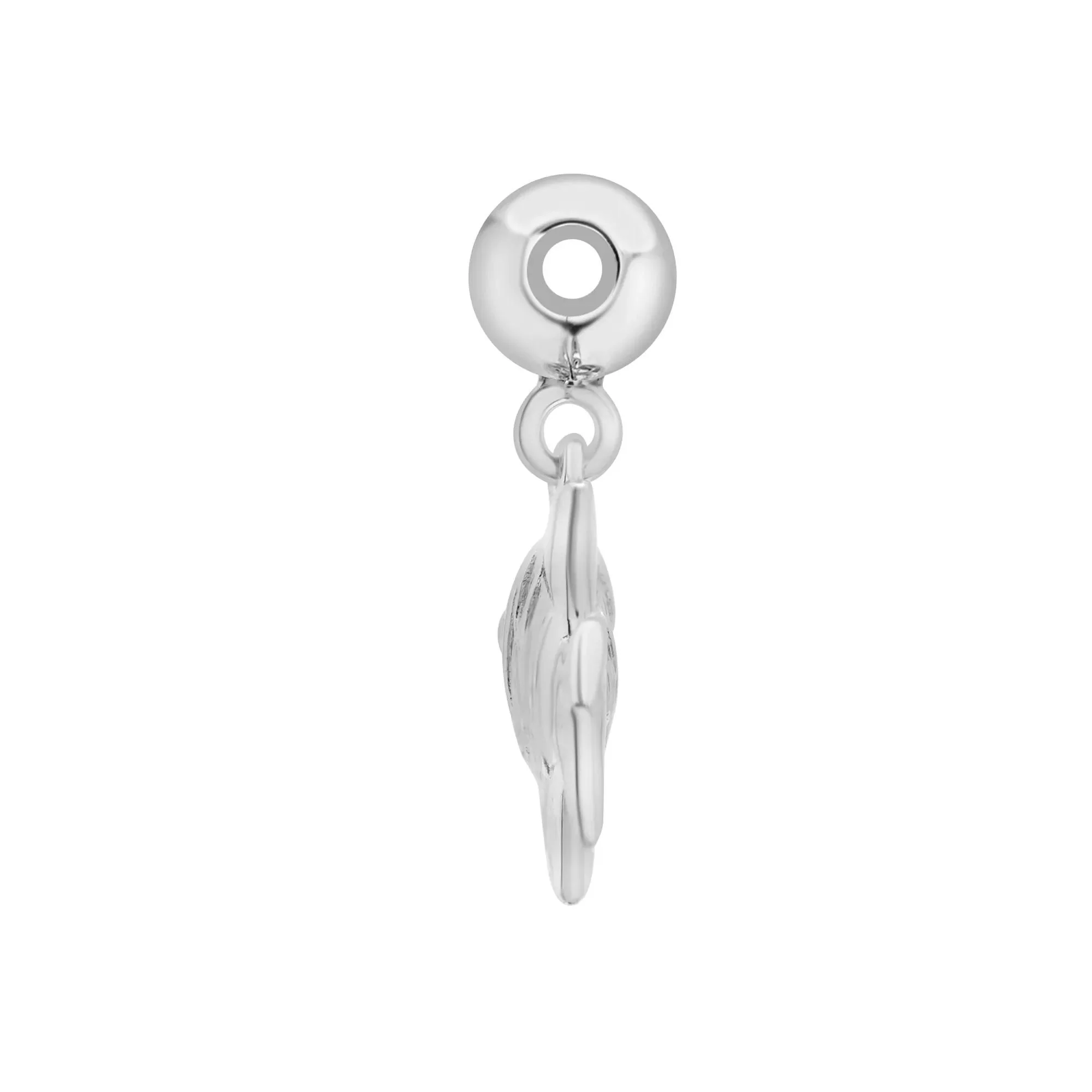 Fish Bead Charm .925 Sterling Silver White Size 14.00mm - Image 6