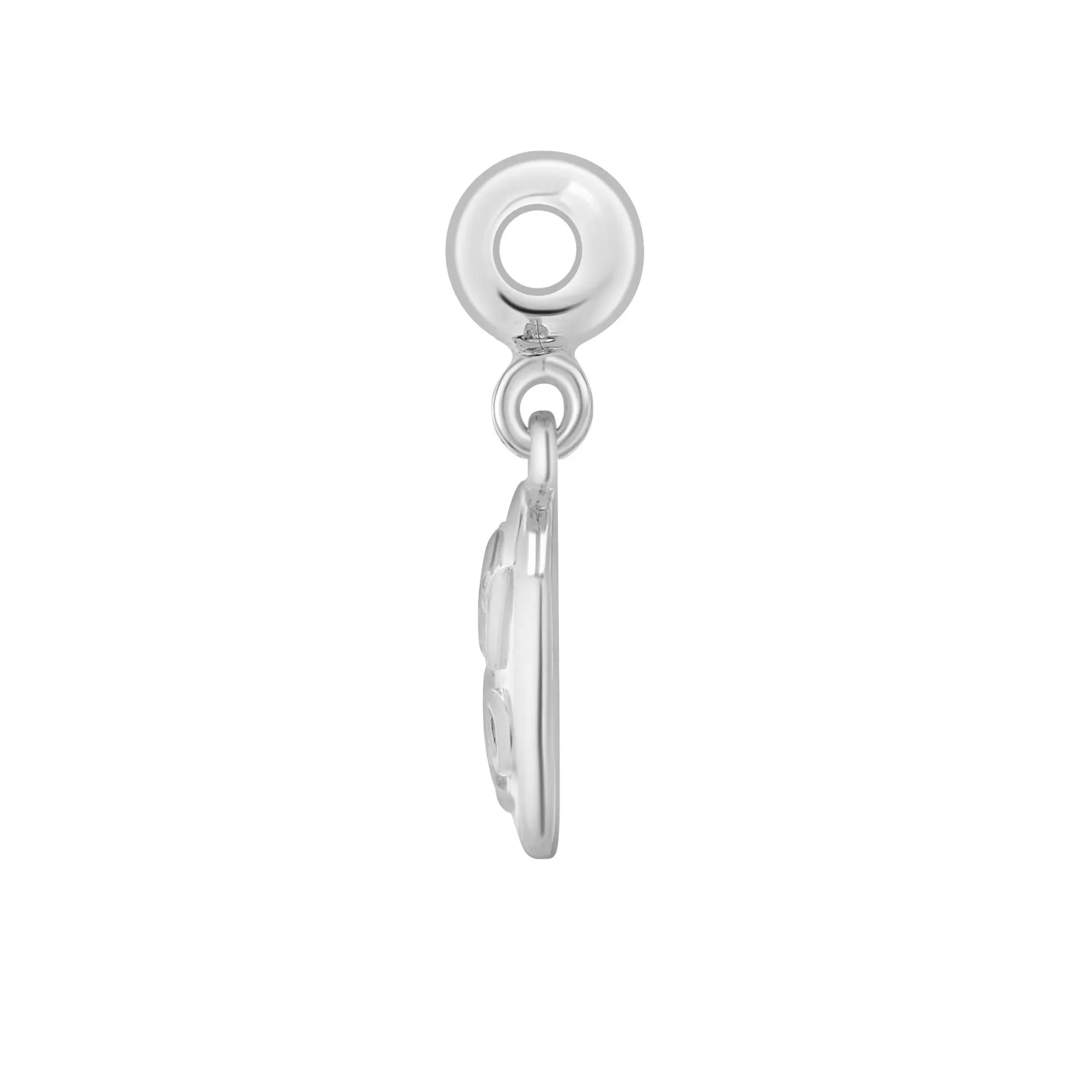 I Am Loved Disc Bead Charm .925 Sterling Silver White Size 14.00mm - Image 6