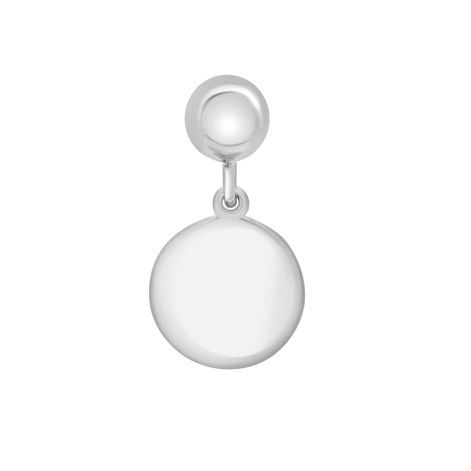 I Am Loved Disc Bead Charm .925 Sterling Silver White Size 14.00mm - Image 7