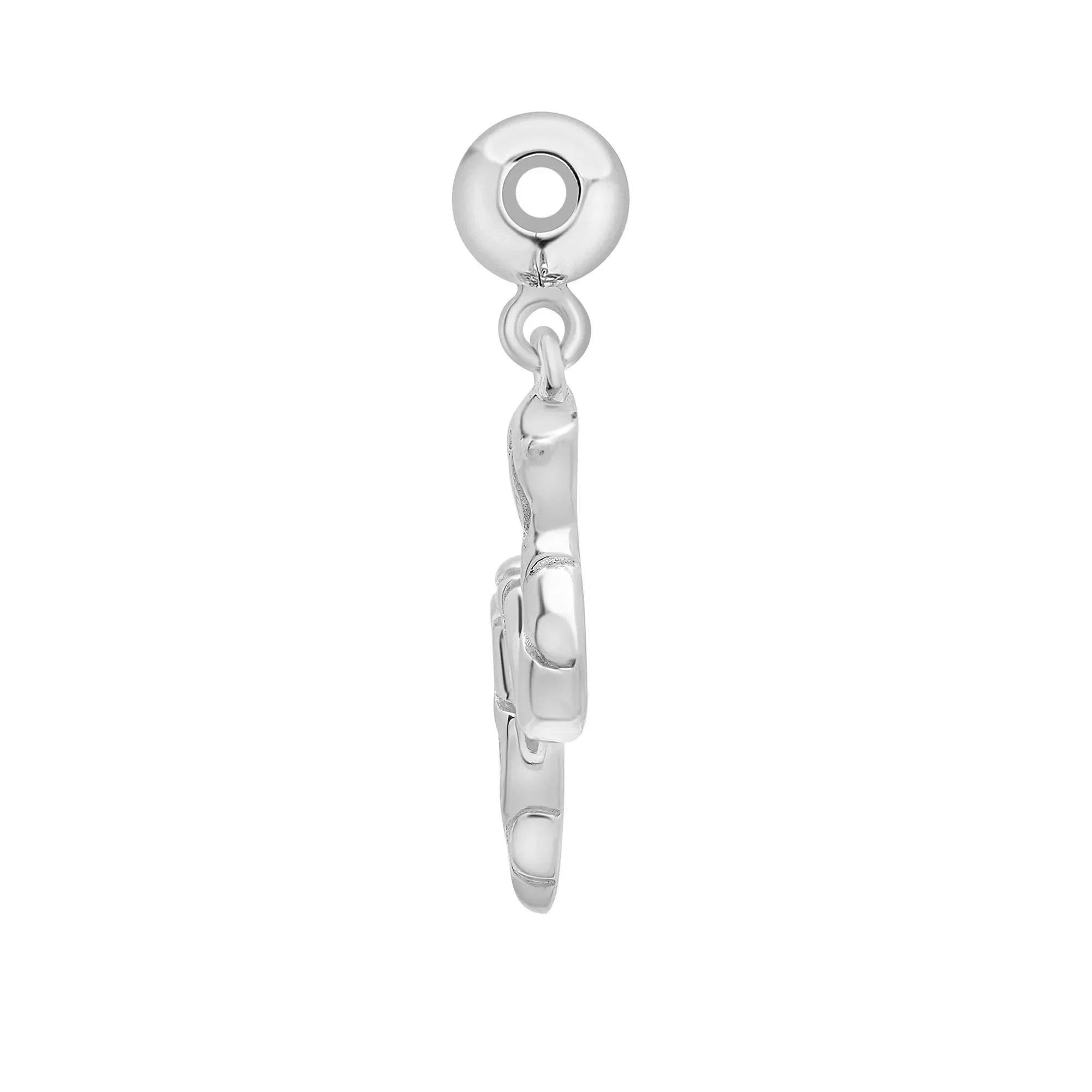 Snake Bead Charm .925 Sterling Silver White Size 19.00mm - Image 6