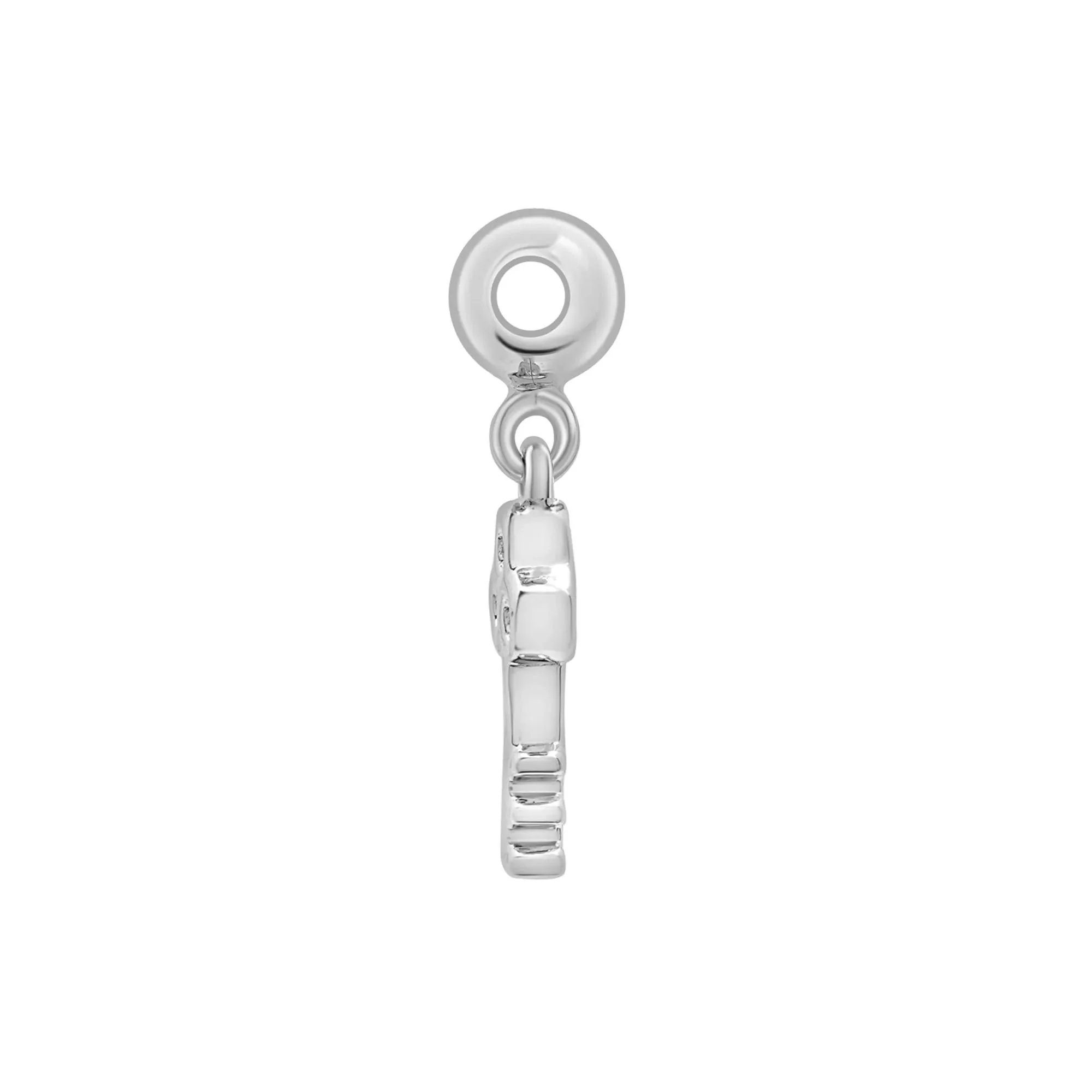 Antique Key Bead Charm .925 Sterling Silver White Size 15.50mm - Image 6