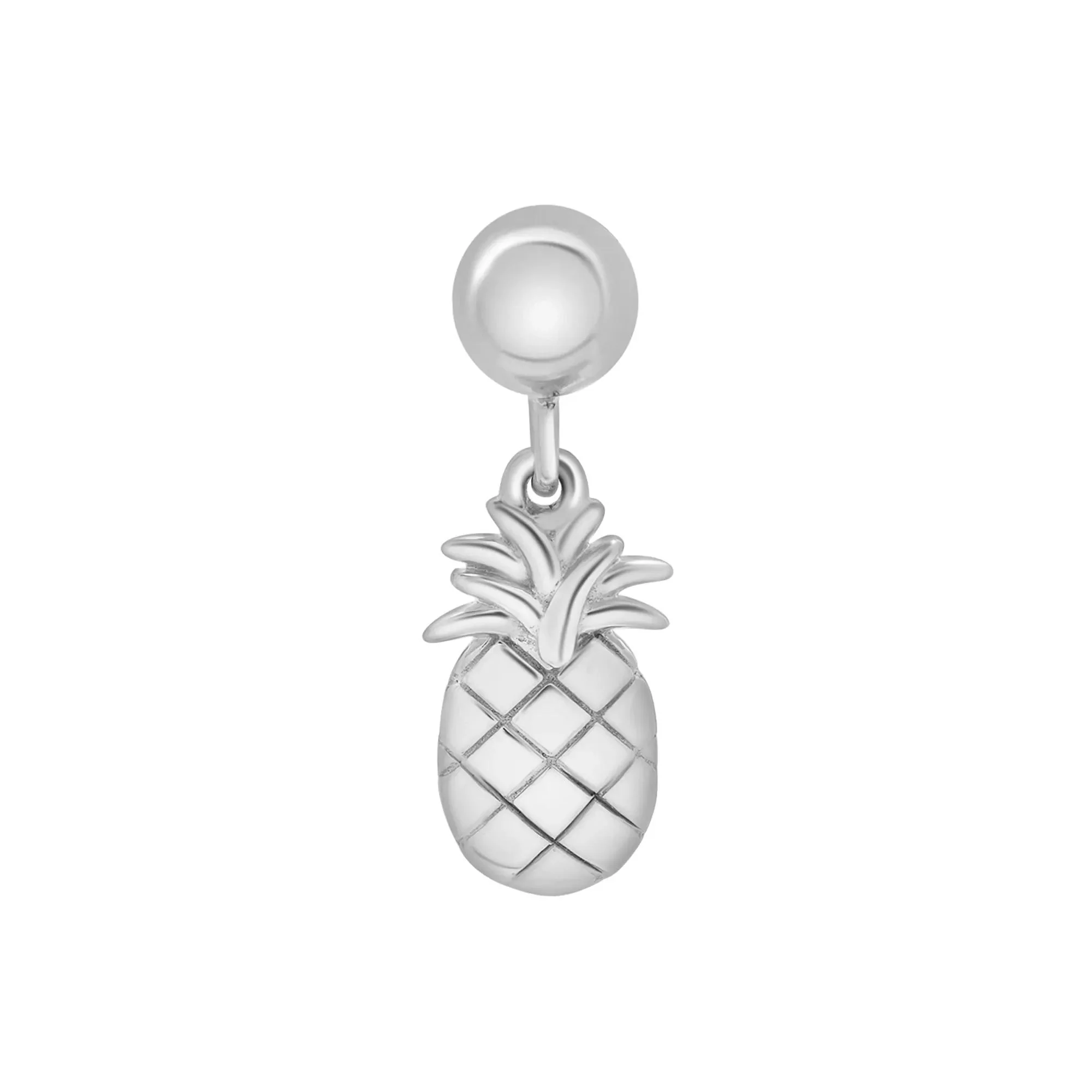 Pineapple Bead Charm .925 Sterling Silver White Size 13.50mm - Image 5