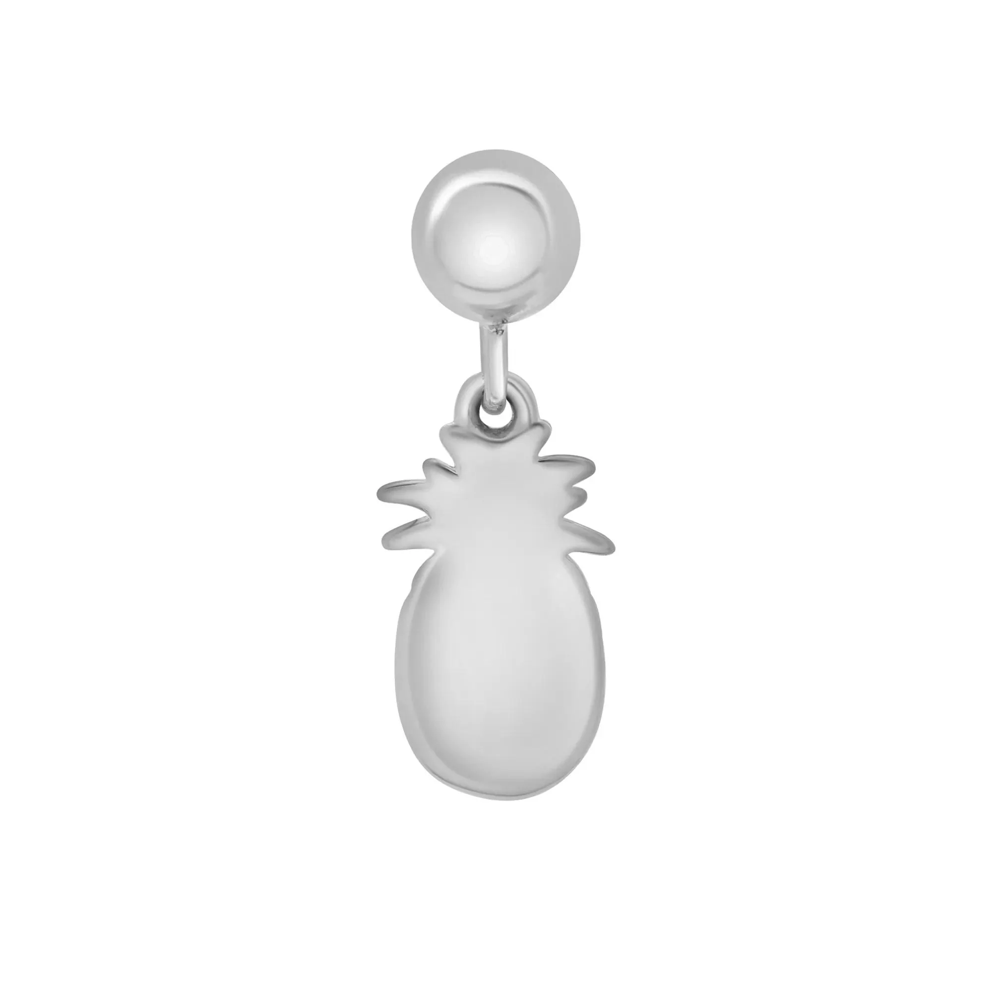 Pineapple Bead Charm .925 Sterling Silver White Size 13.50mm - Image 7