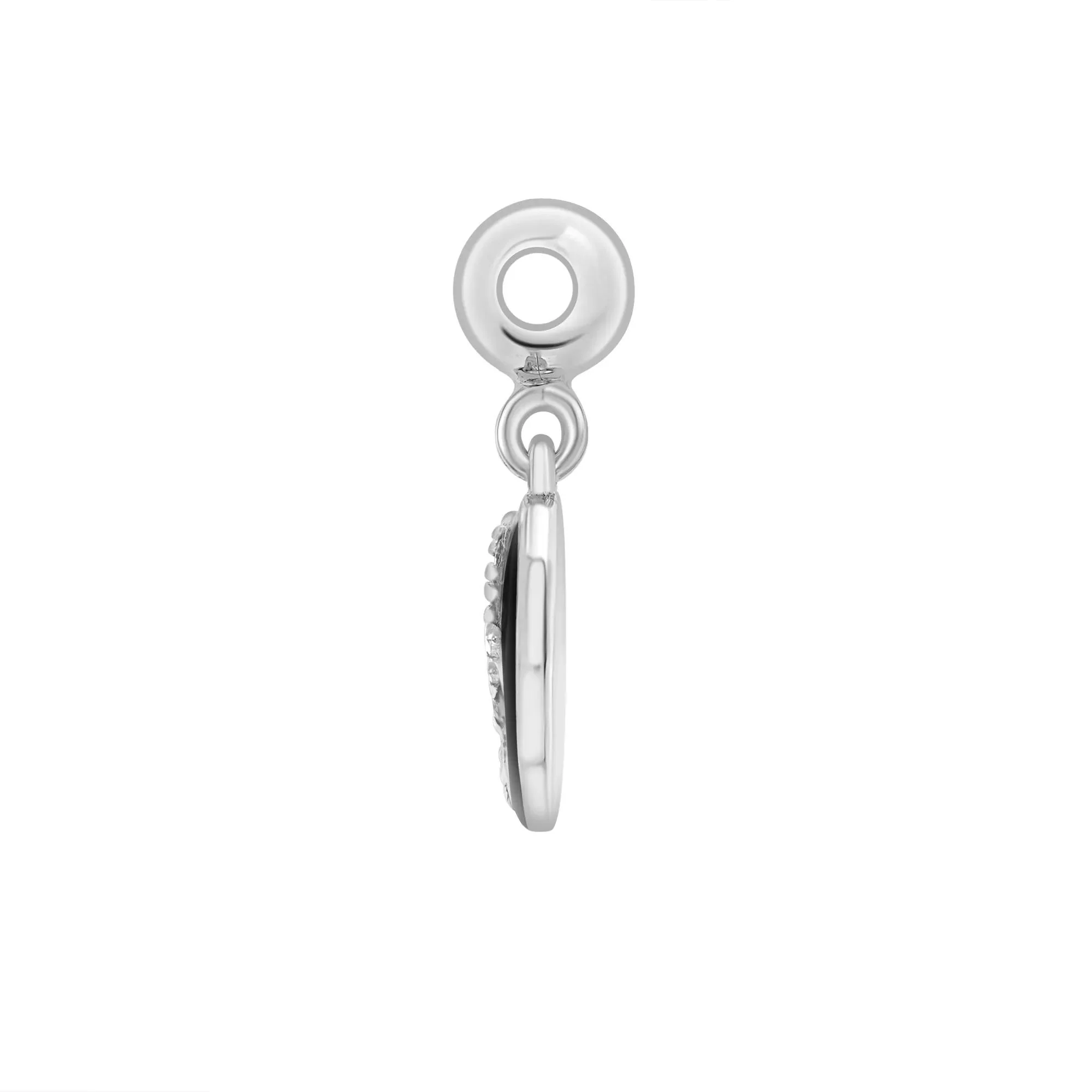 Diamond Accent Yin and Yang Bead Charm .925 Sterling Silver White Size 14.00mm - Image 6
