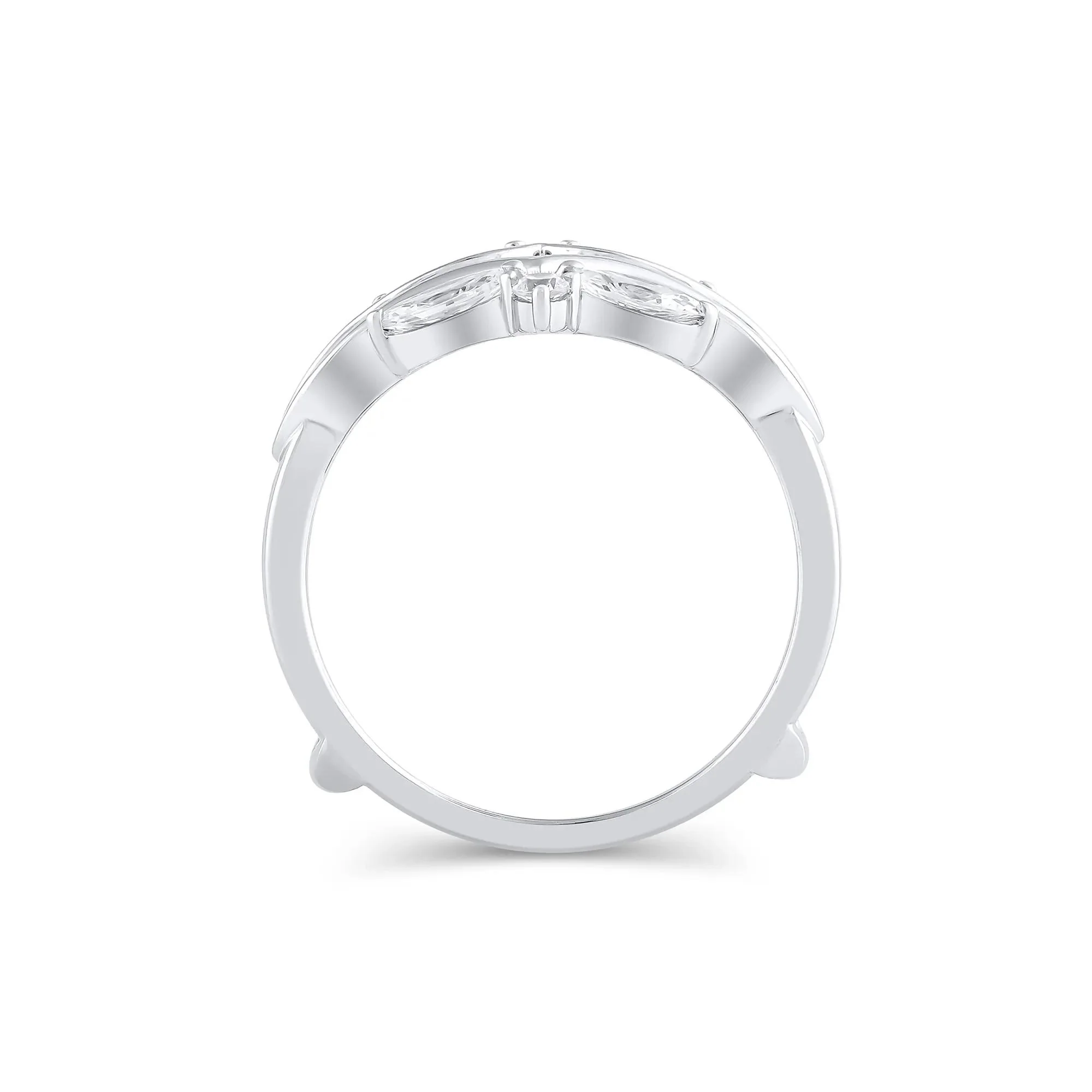 5/8 CT. Tw. Lab Grown Diamond Ring Insert 14K White Gold Round Brilliant Cut Size 6.5 - Image 2