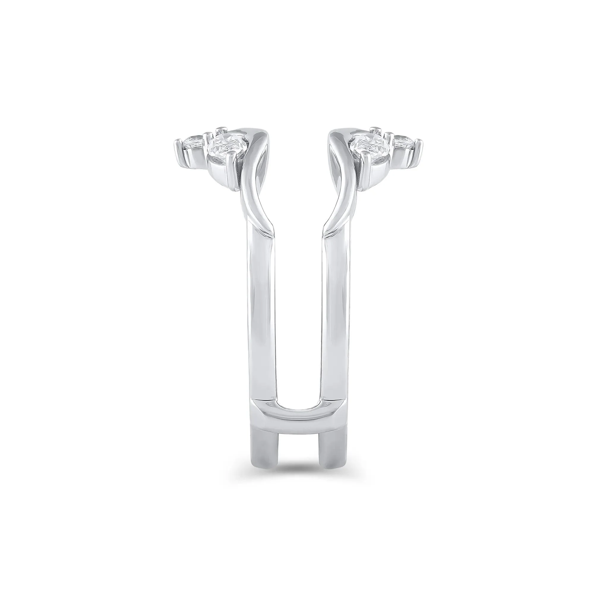 5/8 CT. Tw. Lab Grown Diamond Ring Insert 14K White Gold Round Brilliant Cut Size 6.5 - Image 3