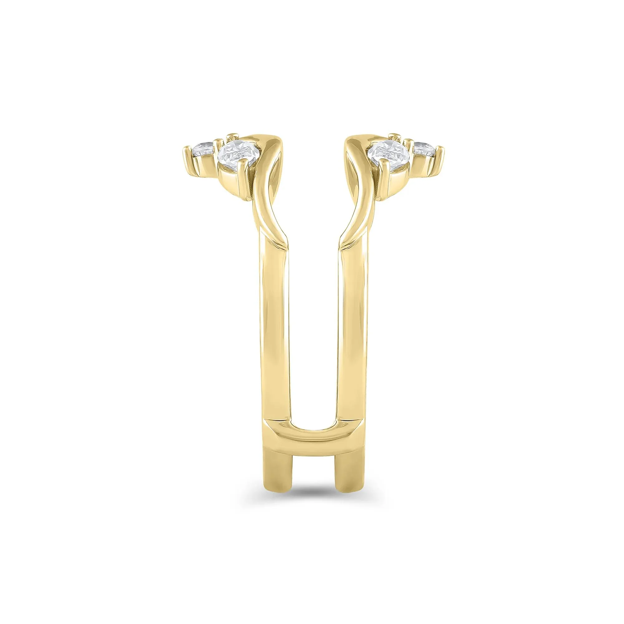5/8 CT. Tw. Lab Grown Diamond Ring Insert 14K Yellow Gold Round Brilliant Cut Size 6.5 - Image 3