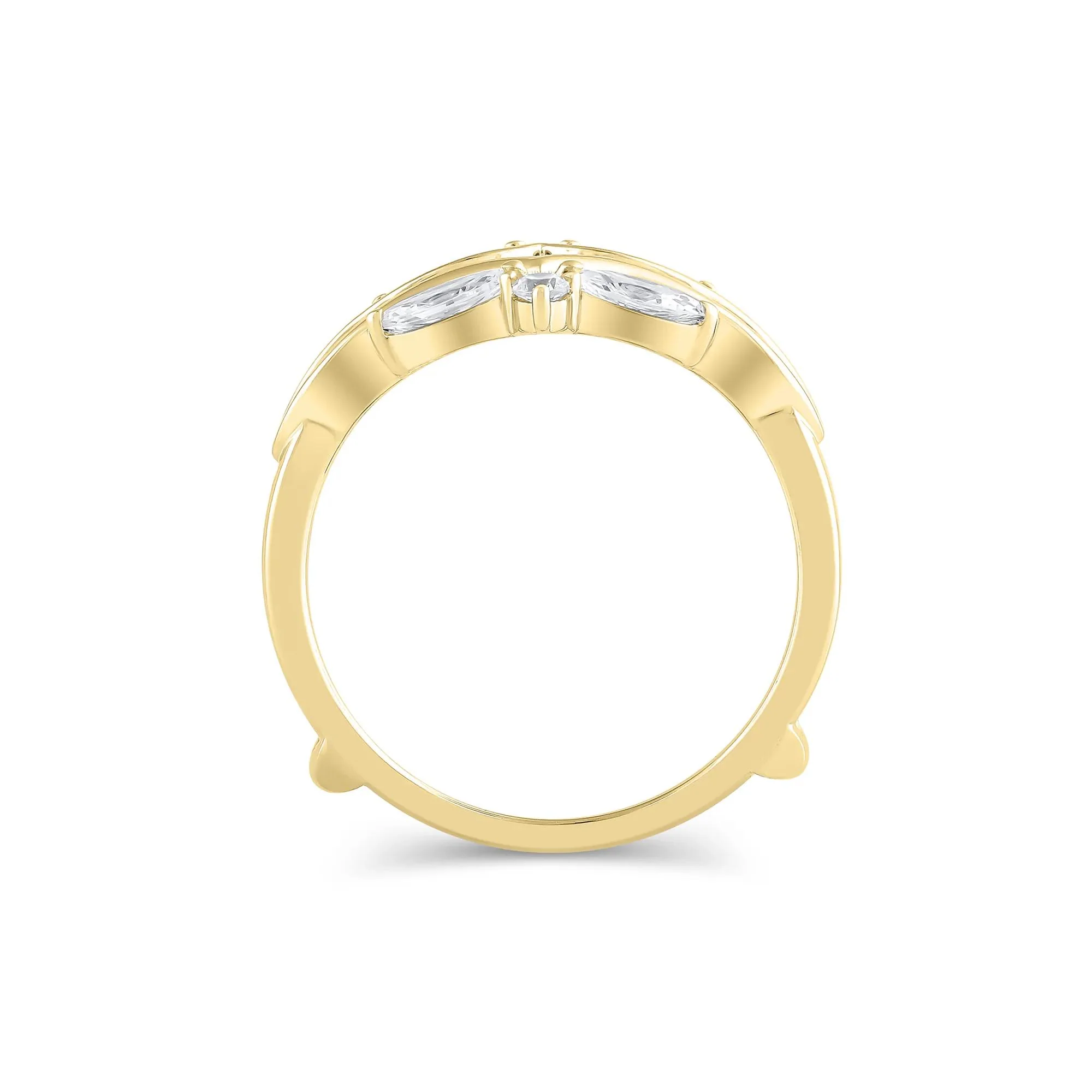 5/8 CT. Tw. Lab Grown Diamond Ring Insert 14K Yellow Gold Round Brilliant Cut Size 7.5 - Image 2