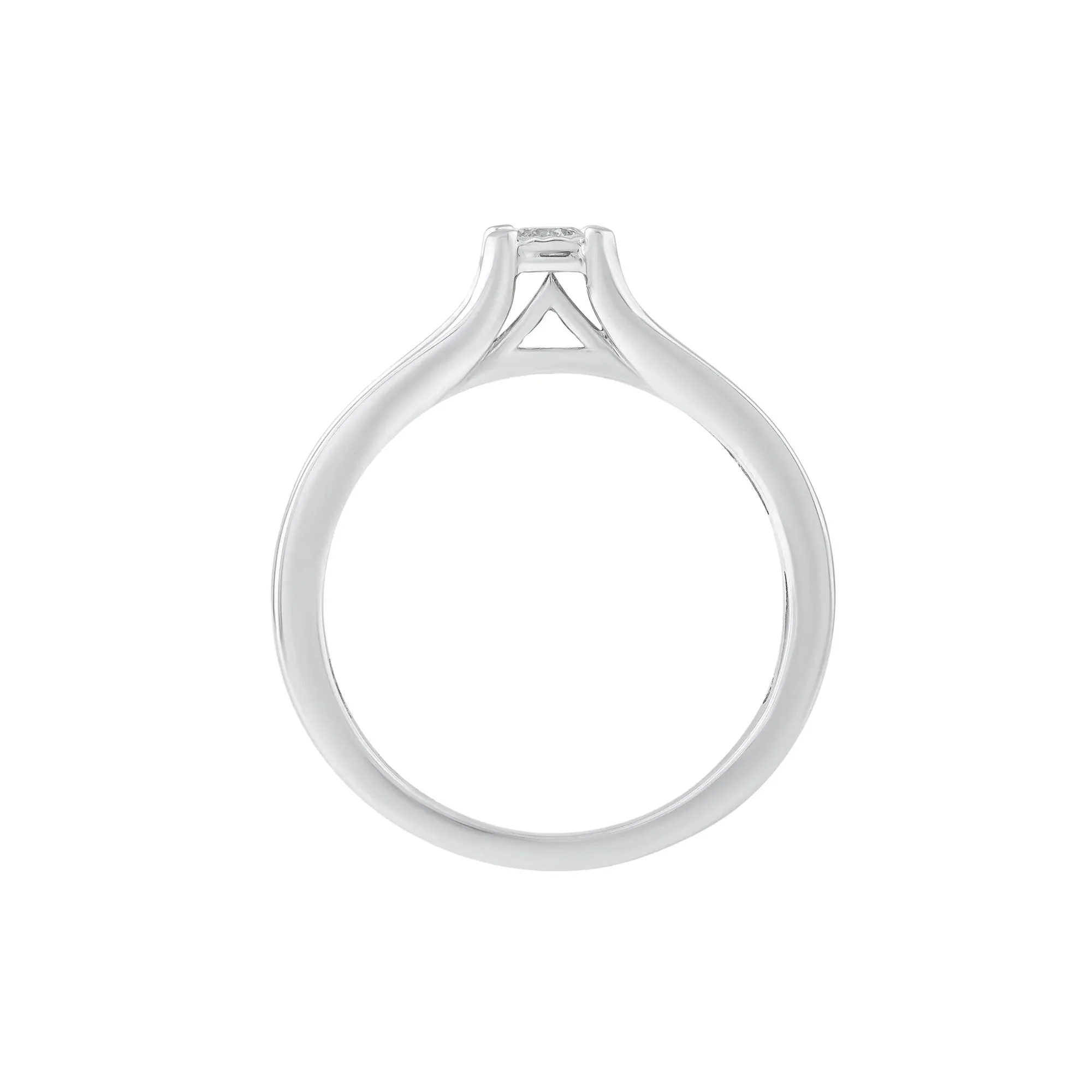 1/4 CT. Tw. Diamond Promise Ring 10K White Gold Size 6 - Image 2
