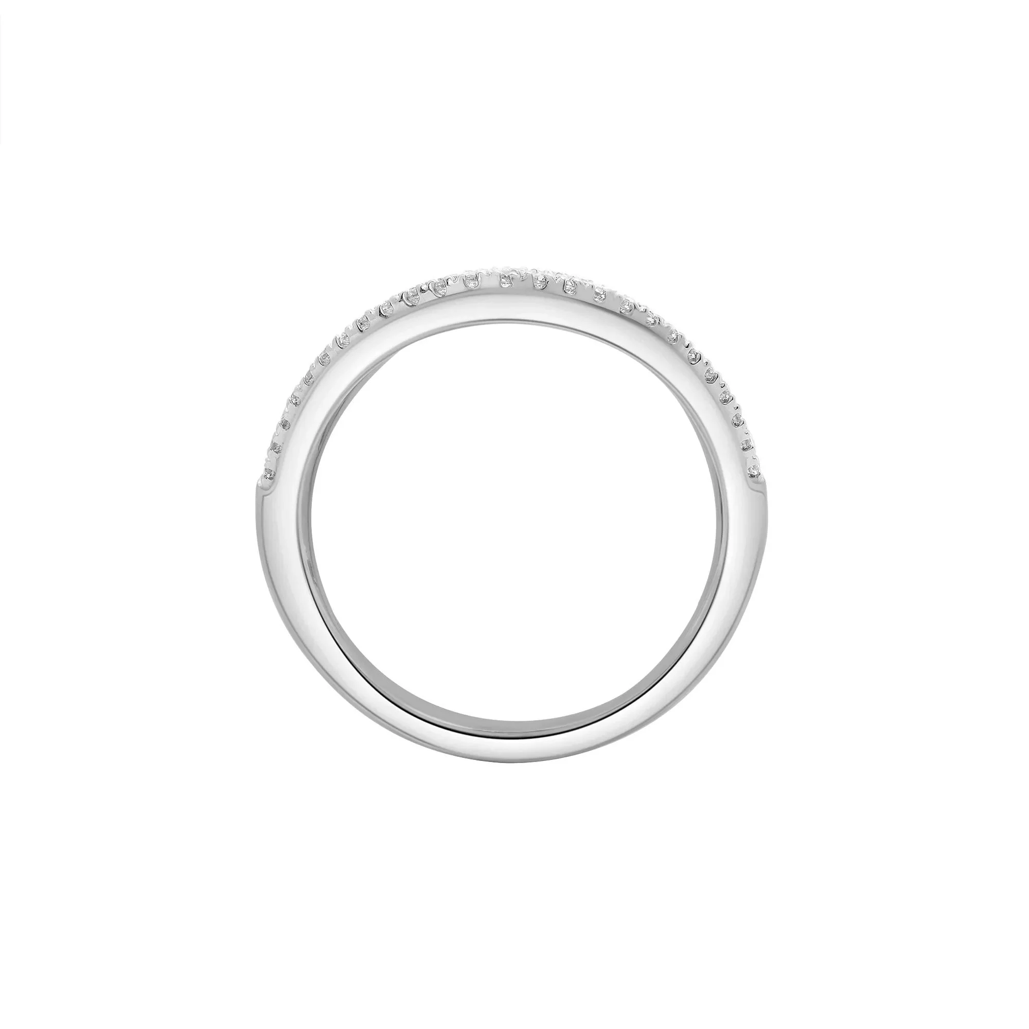 1/3 CT. Tw. Diamond Open Bar Ring 10K White Gold Size 8 2mm - Image 2