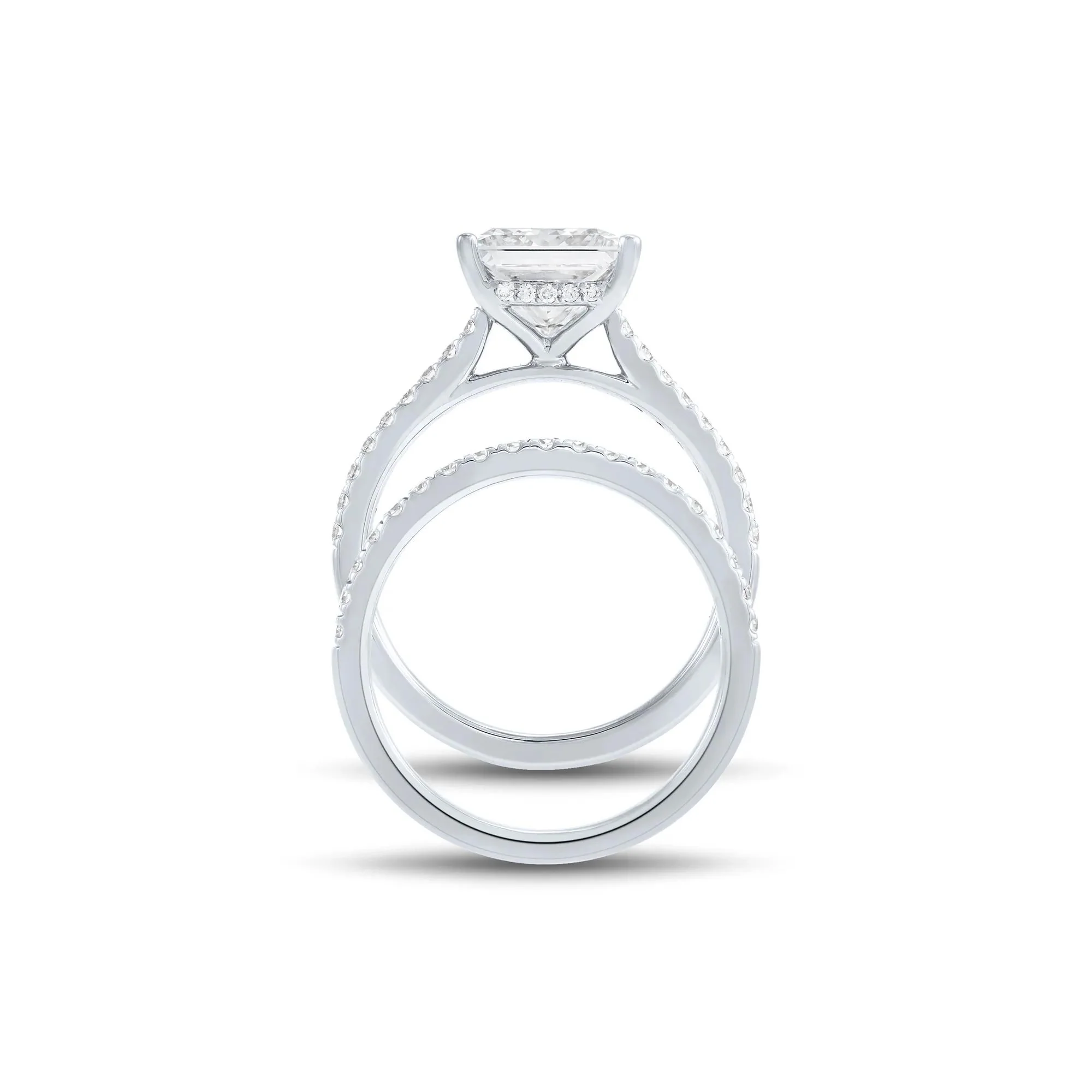 3 1/2 CT. Tw. Lab Grown Diamond Wedding Set 14K White Gold Ring Size 5.5 1mm - Image 2