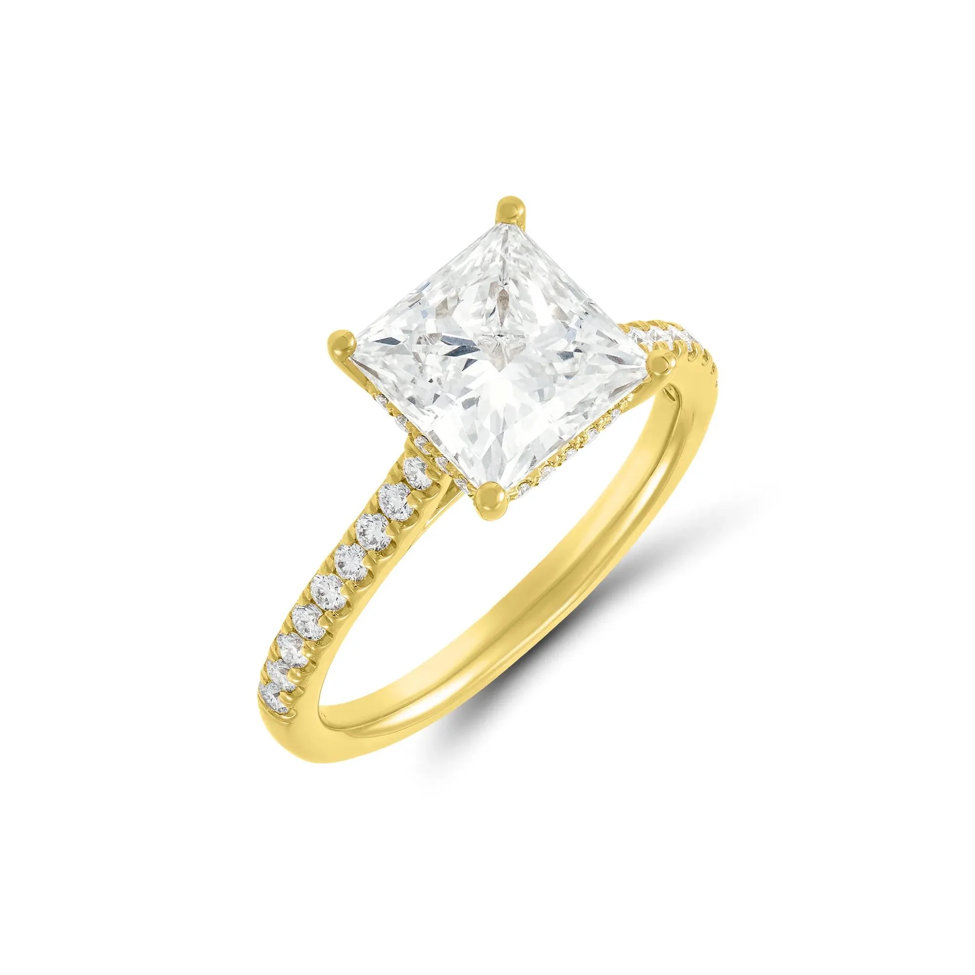 3 1/2 CT. Tw. Lab Grown Diamond Wedding Set 14K Yellow Gold Ring Size 6.5 1mm - Image 3