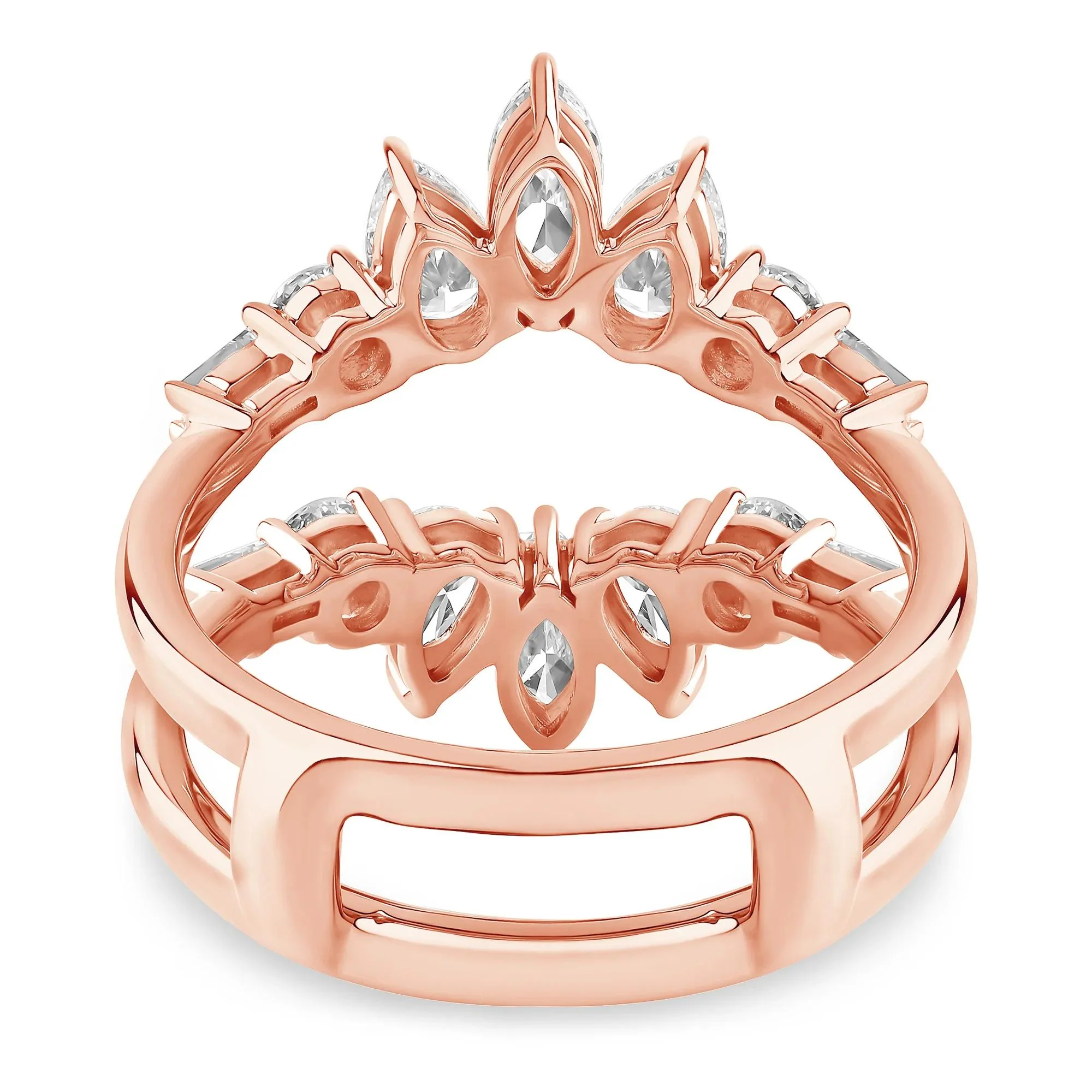 1 3/4 CT. Tw. Lab Grown Diamond Contour Insert 14K Rose Gold Ring Size 9 7mm - Image 4