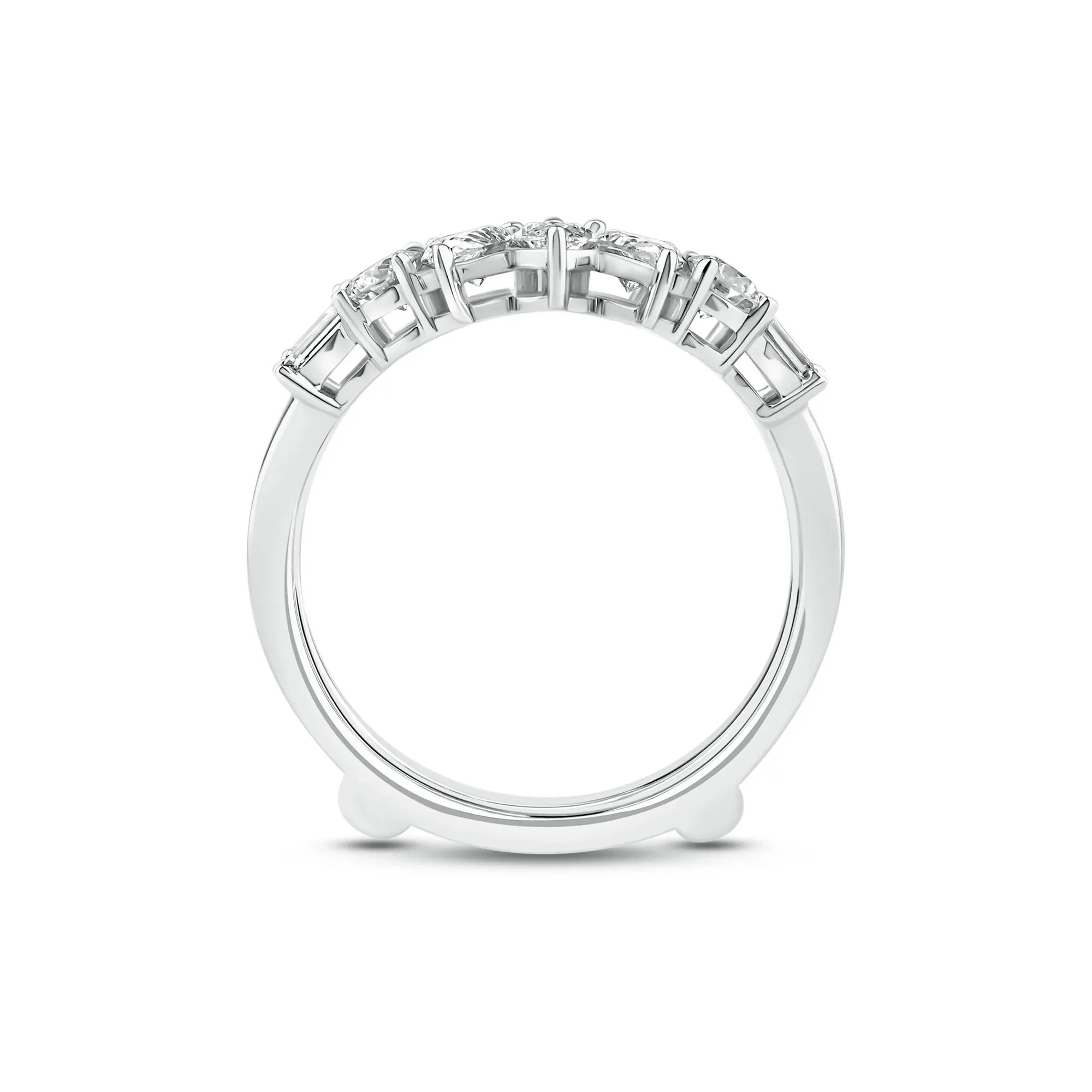 1 3/4 CT. Tw. Lab Grown Diamond Contour Insert 14K White Gold Ring Size 7 7mm - Image 2