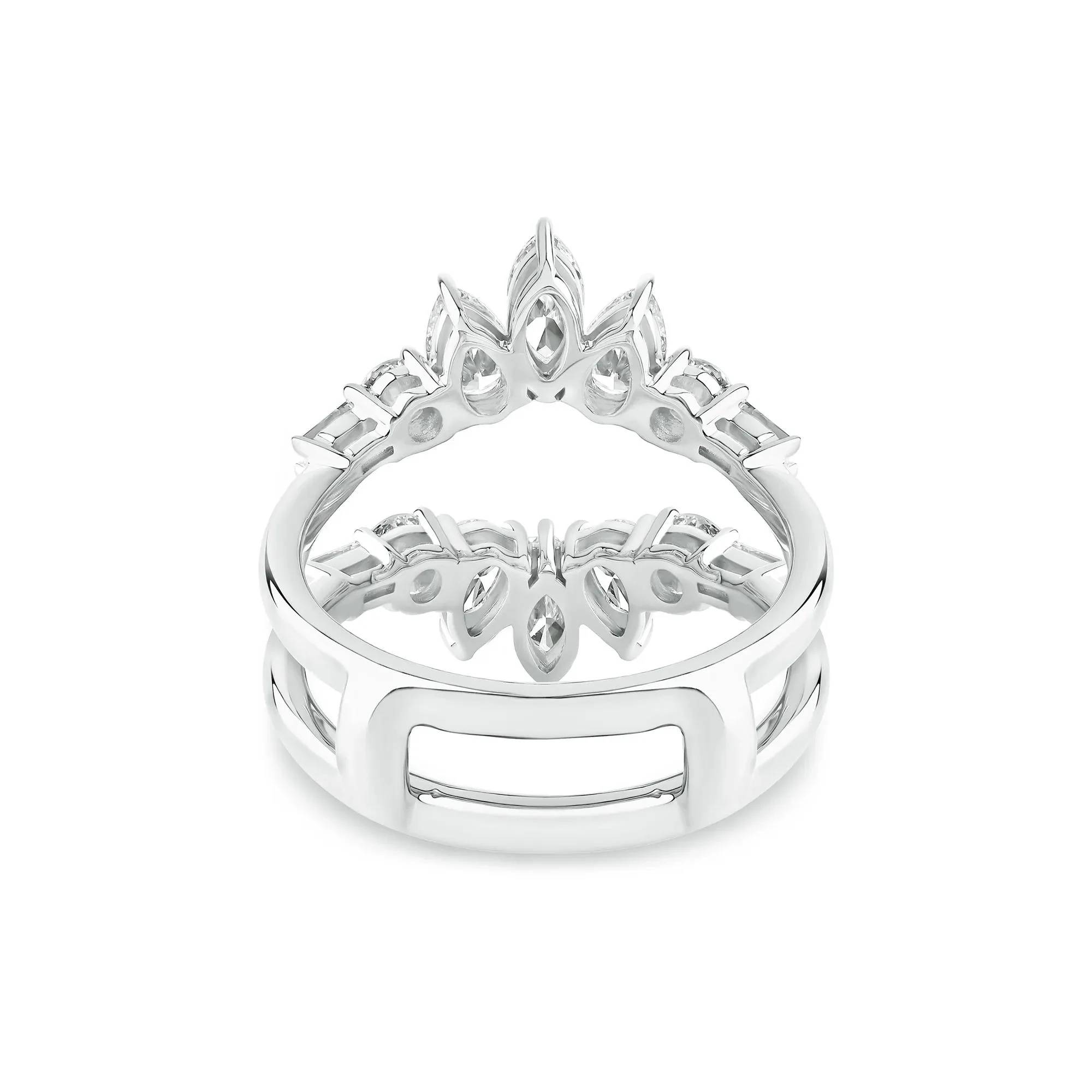 1 3/4 CT. Tw. Lab Grown Diamond Contour Insert 14K White Gold Ring Size 7 7mm - Image 4