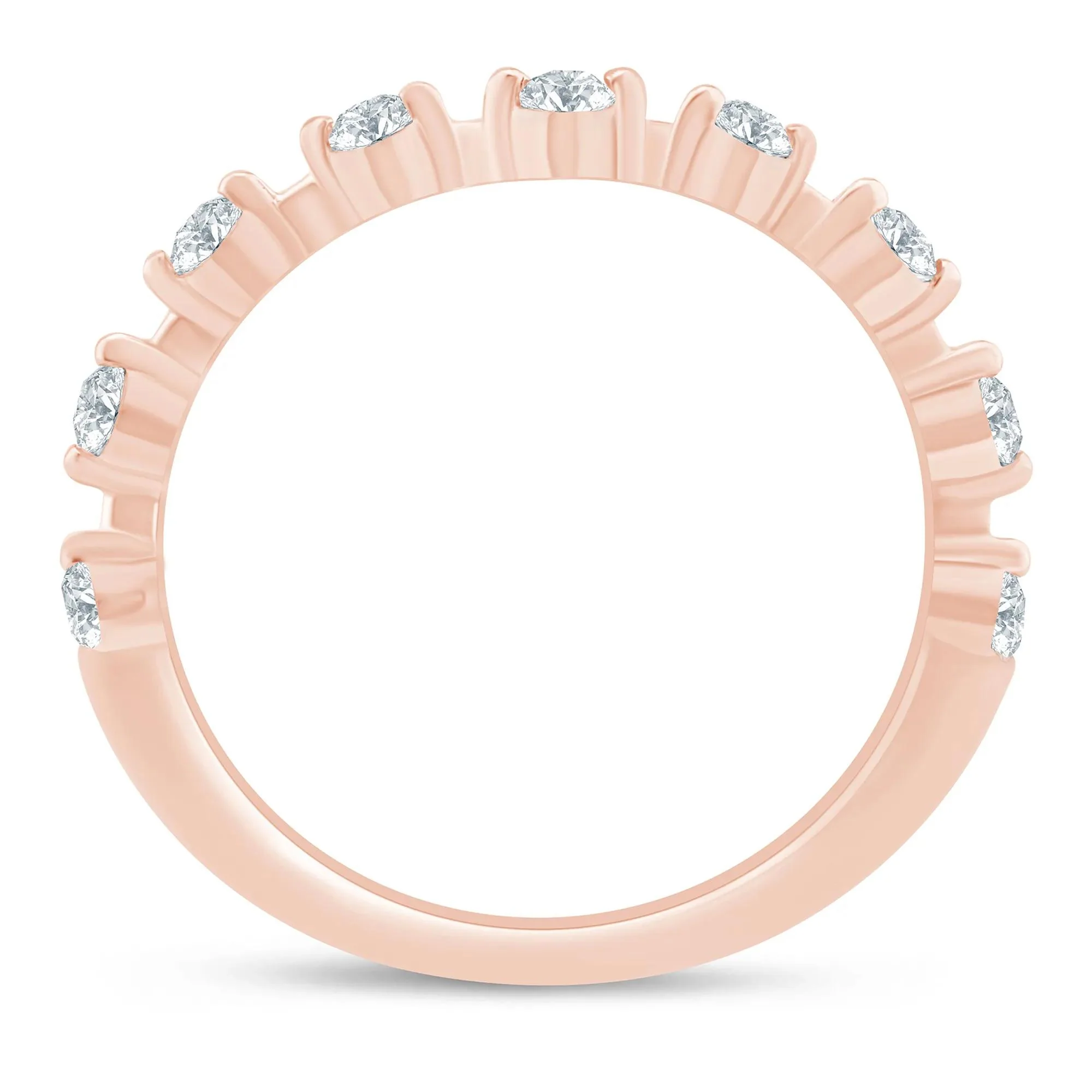 1/3 CT. Tw. Lab Grown Diamond Contour Enhancer 14K Rose Gold Ring Size 5 1.5mm