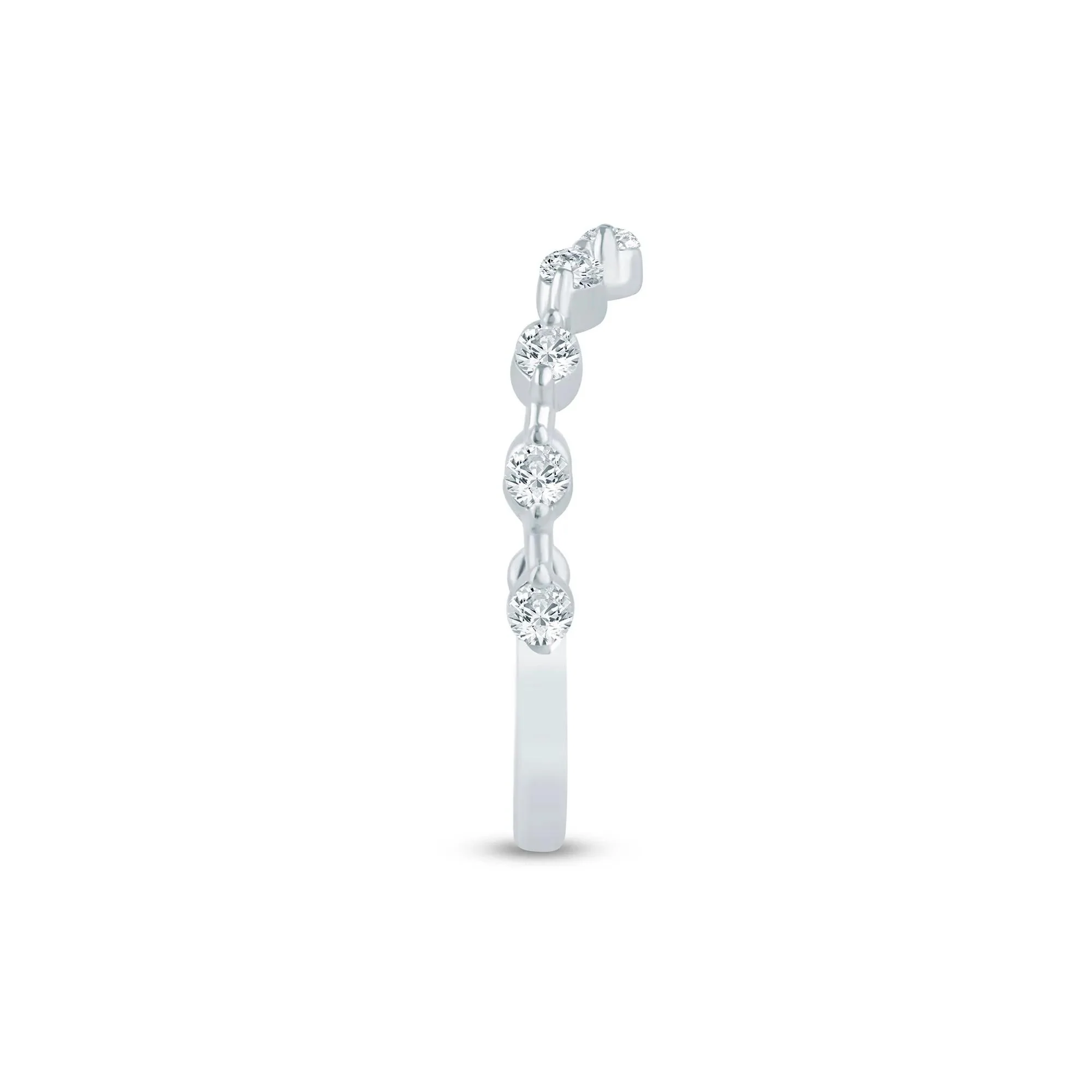 1/3 CT. Tw. Lab Grown Diamond Contour Enhancer 14K White Gold Ring Size 5 1.5mm - Image 2