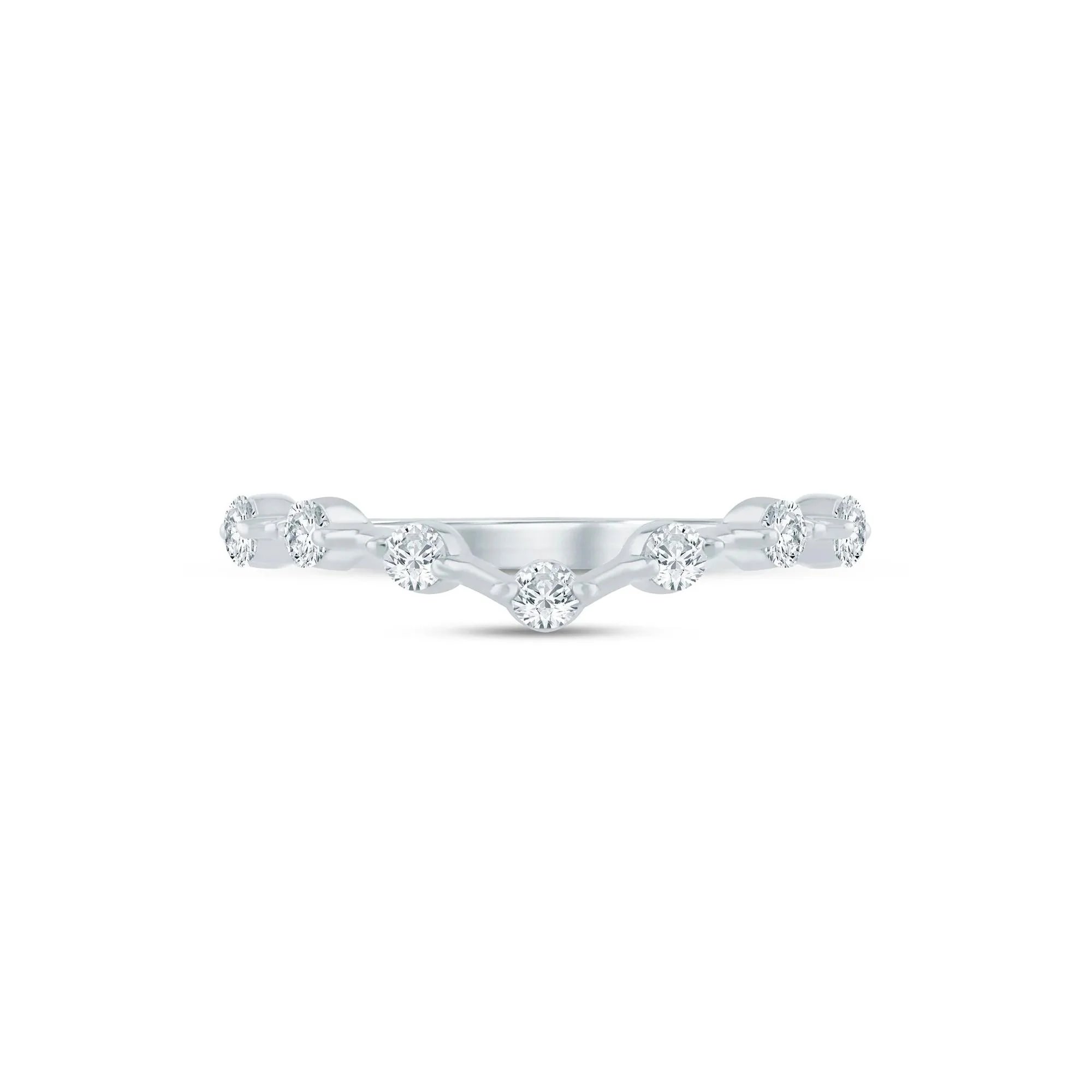 1/3 CT. Tw. Lab Grown Diamond Contour Enhancer 14K White Gold Ring Size 6.5 1.5mm - Image 3