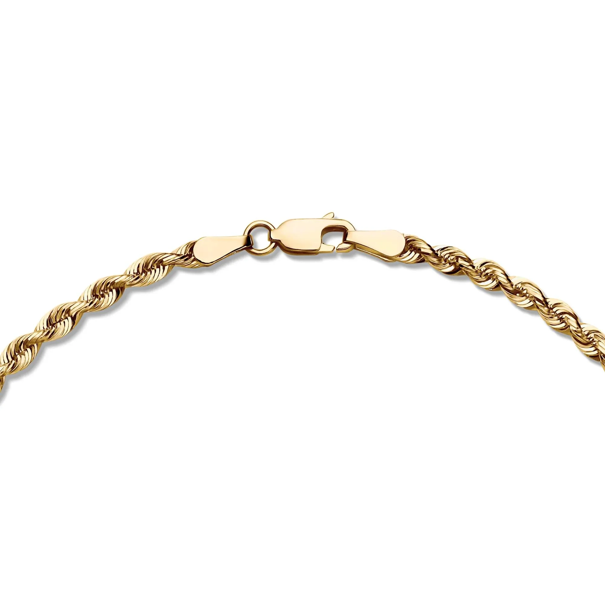 Solid Silk Rope Chain 14K Yellow Gold Necklace Size 30" - Image 3